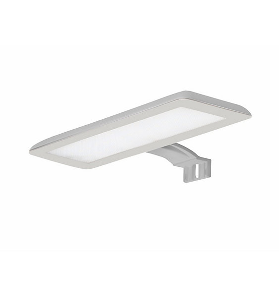 Lampe murale LED multi crochets pour miroir de salle de bain - Lumière blanche froide (5700K) - 30cm - Modèle Vesta (Gris)
