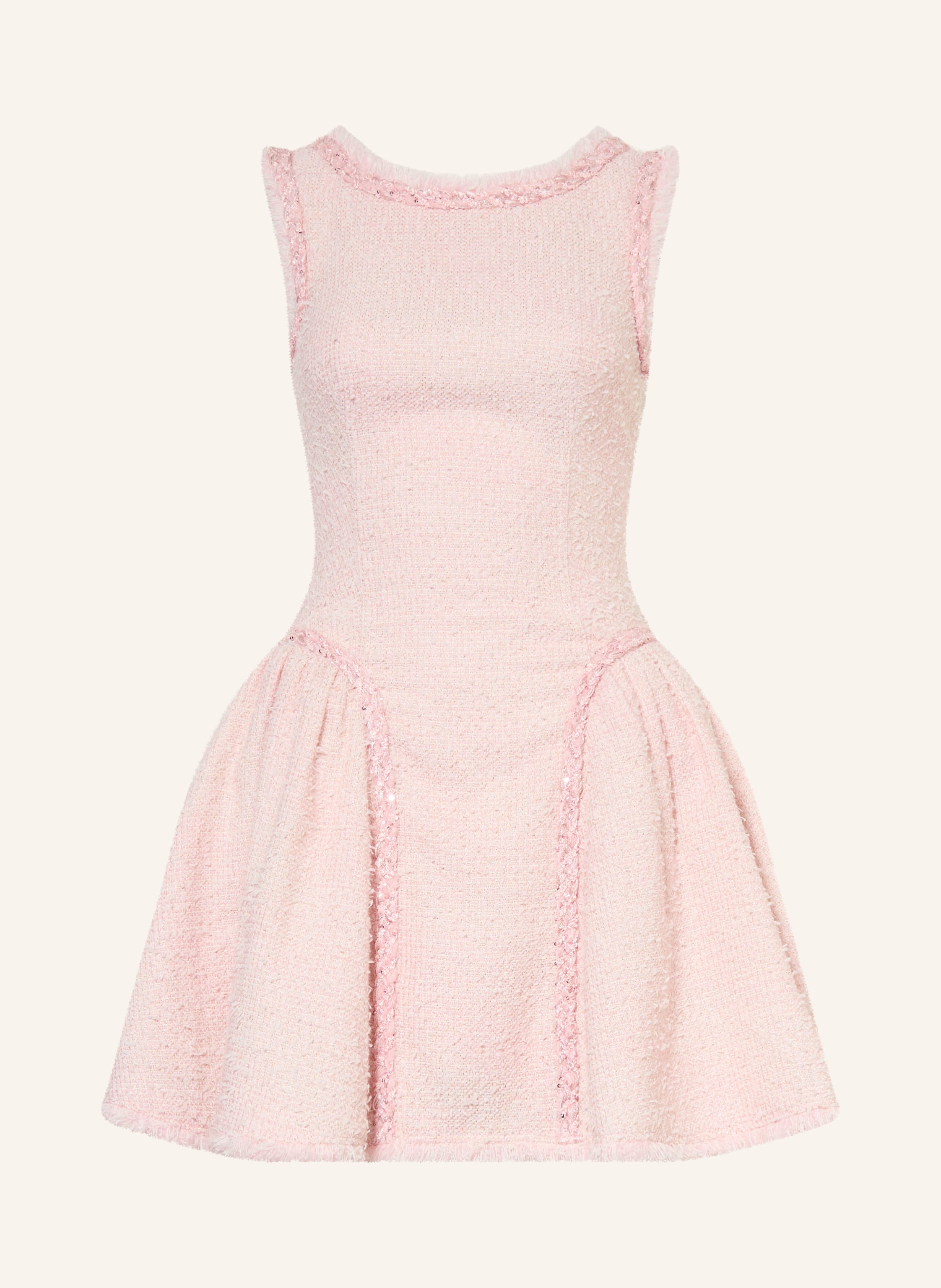 self-portrait Bouclé-Kleid mit Glitzergarn und Pailletten