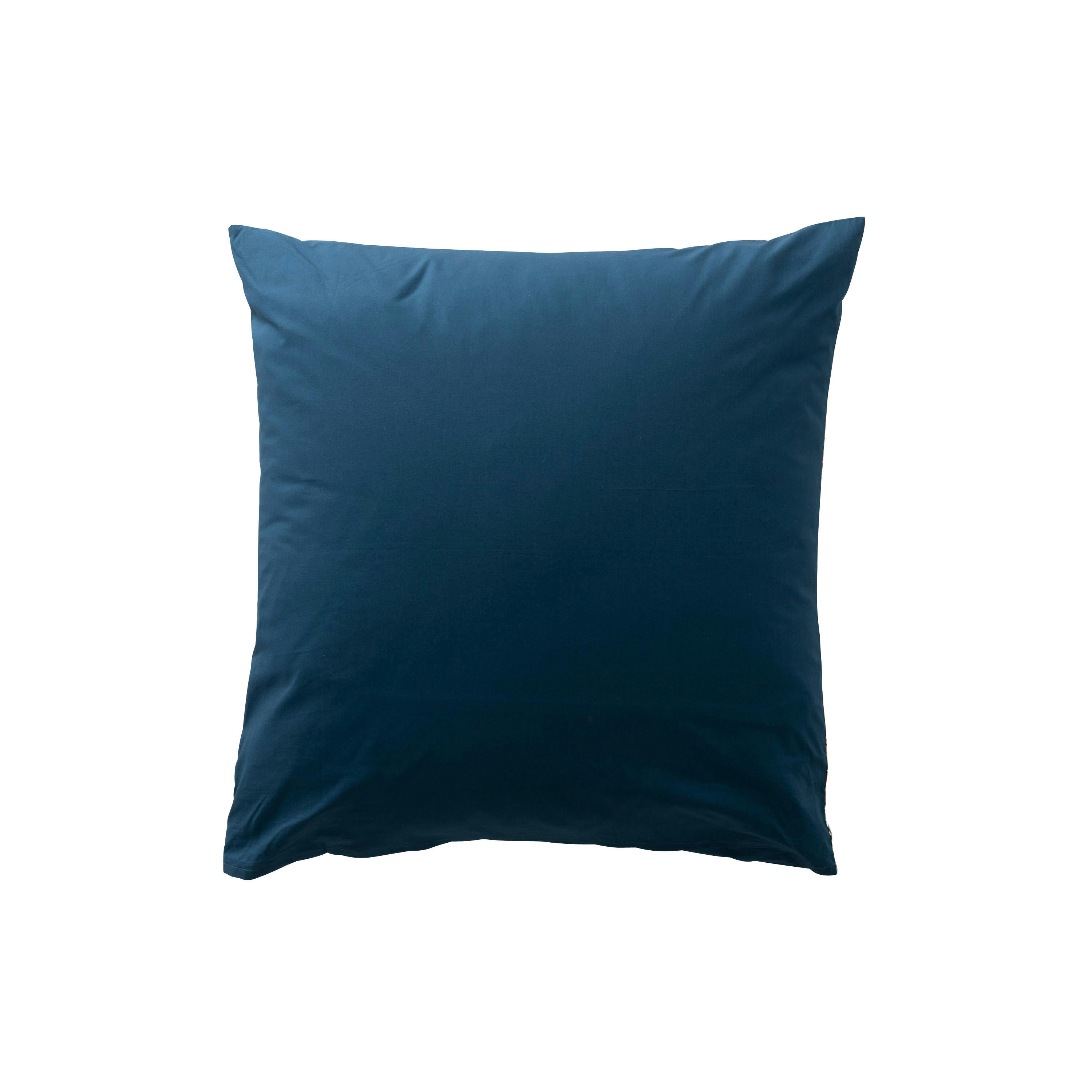 NEO - Taie d'oreiller carré Bleu Prusse Floral imprimé bleu 64 x 64 cm