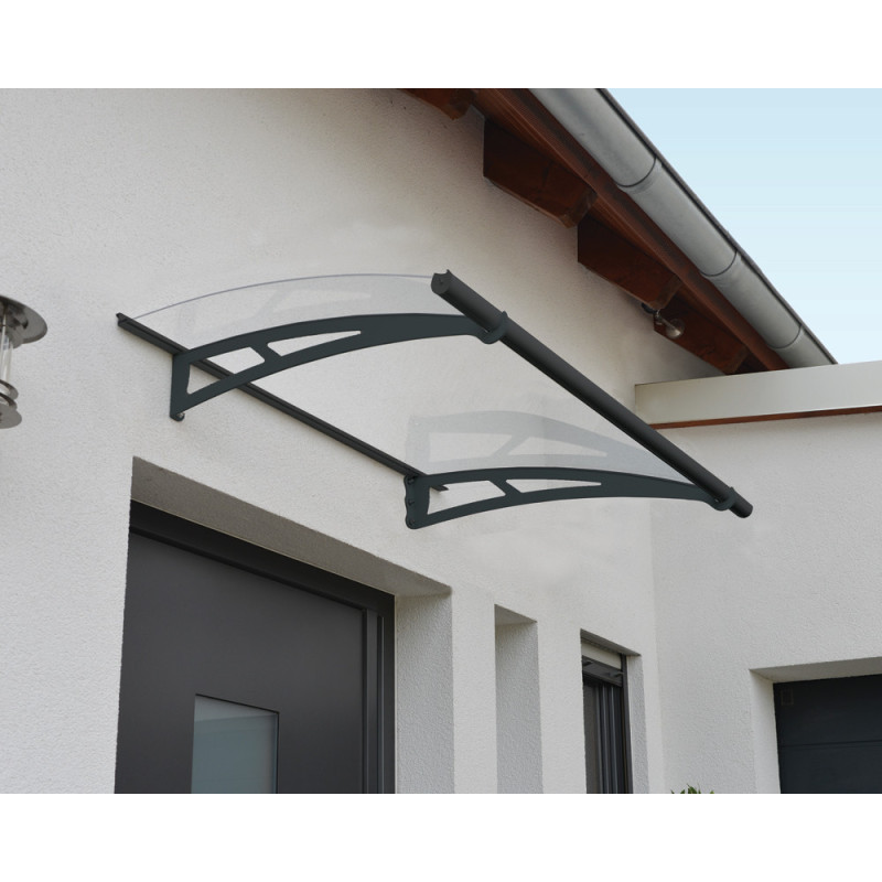 Marquise de porte Aquila gris foncé 150,5 x 91,5 cm CANOPIA