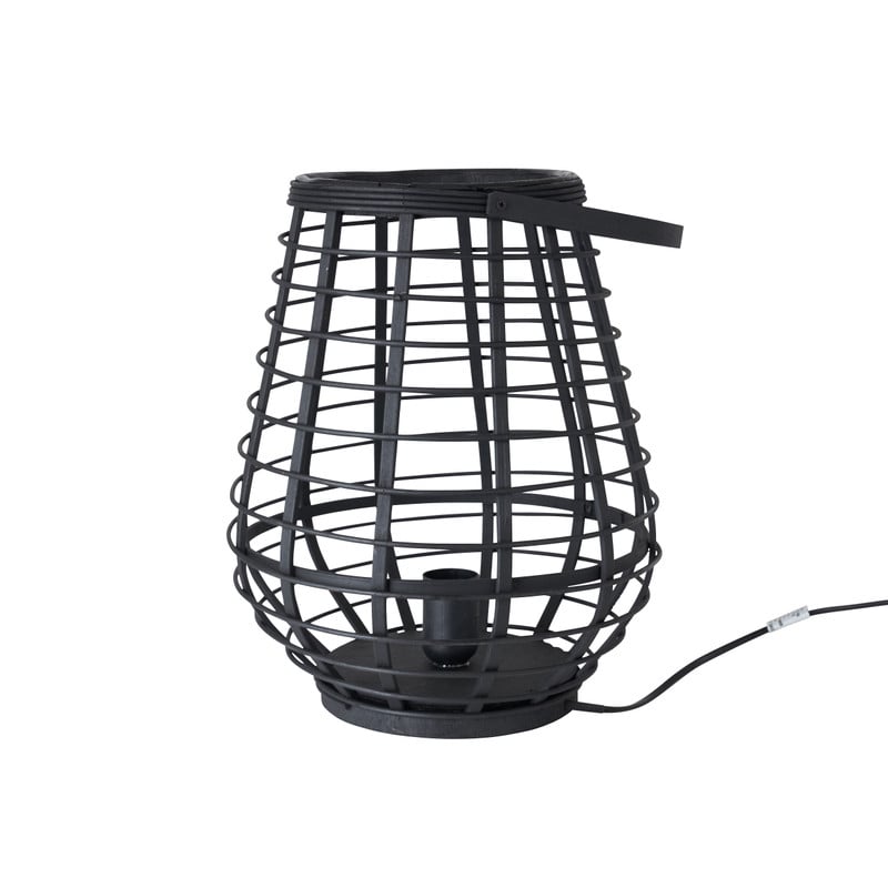 Tafellamp bamboe - zwart - &Oslash;28,5x37 cm