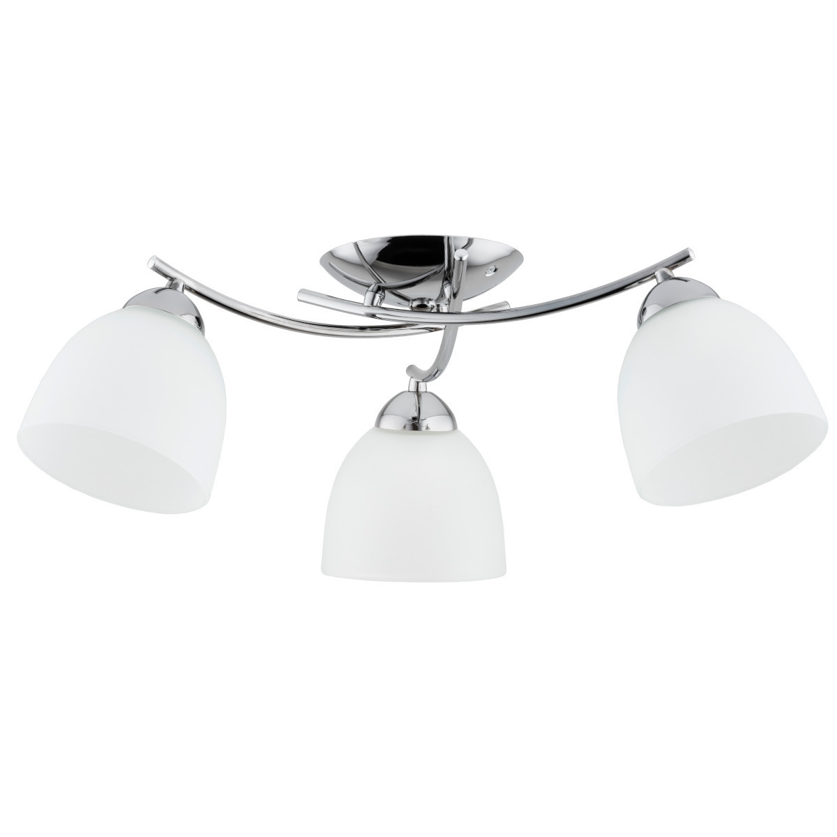 Lampa sufitowa chromowana biała ALIA 3xE27x15W wym: 21x55x55 cm Alfa