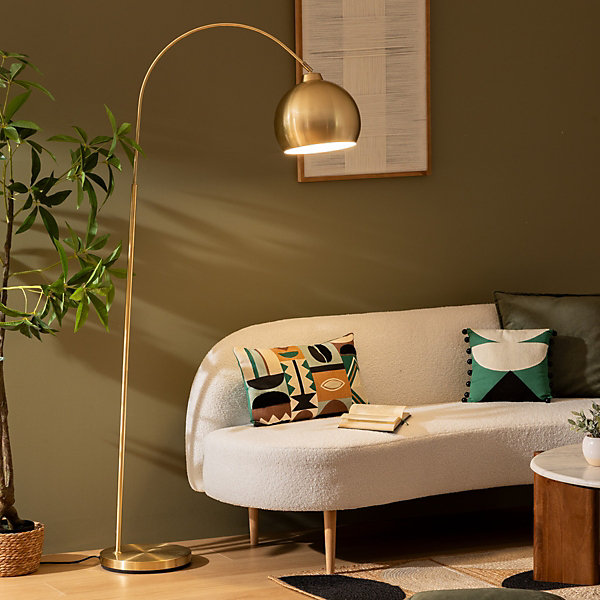 Lampadaire arche Floris doré H177cm - Atmosphera