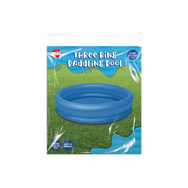 Hoot Three Ring Paddling Pool 1.14x0.25M
