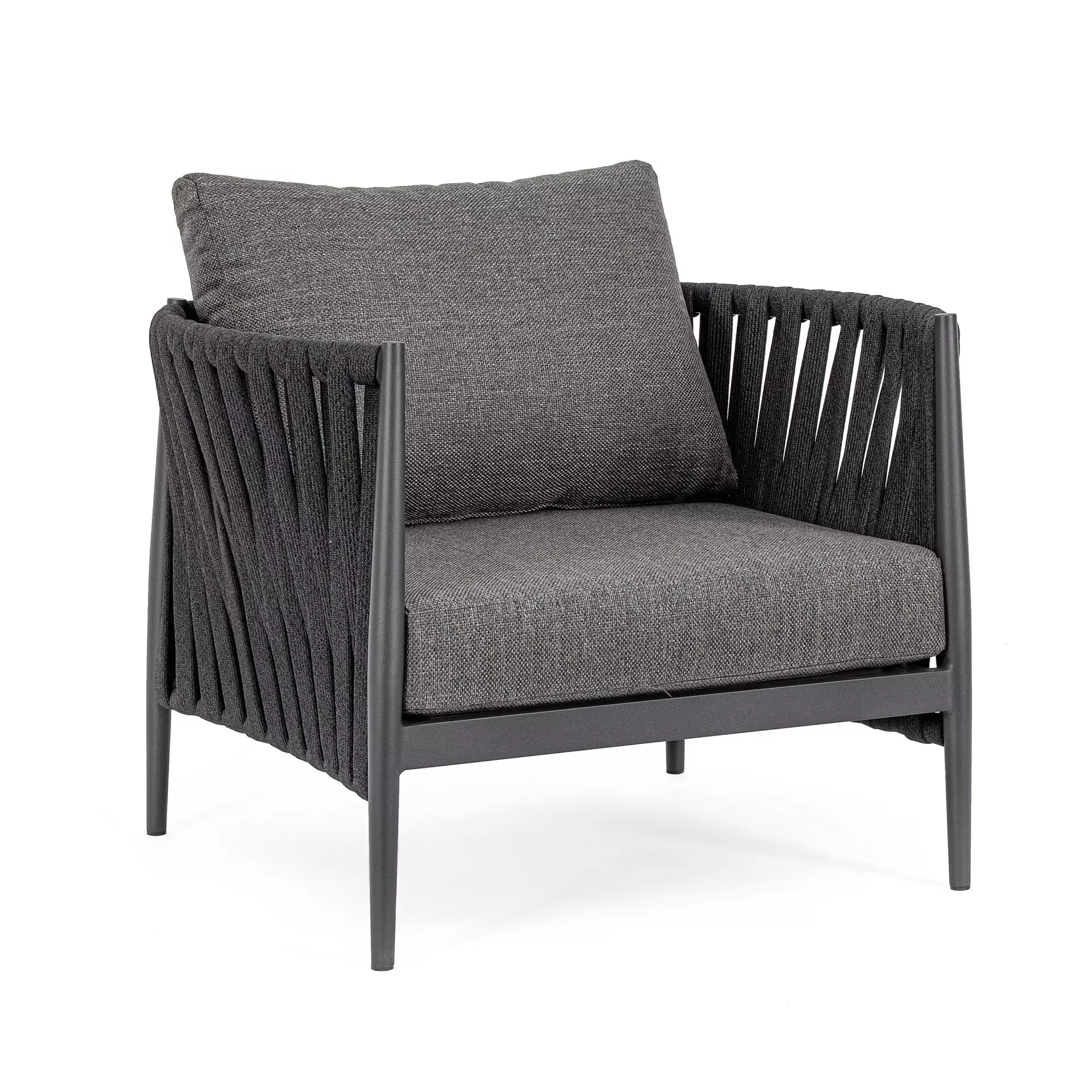 Bolzano Juno Fotel ogrodowy 97x83 antracytowy aluminium