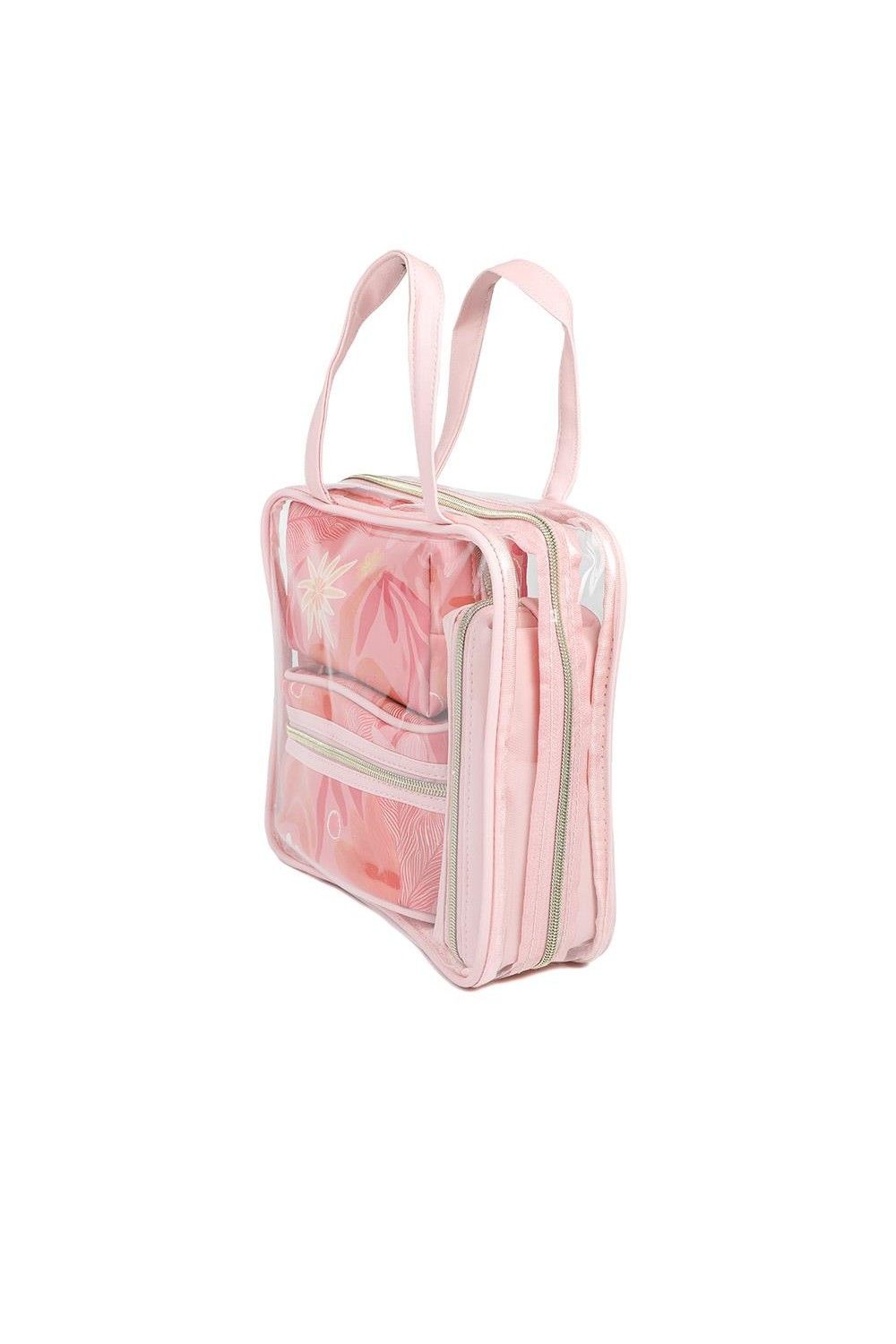 Pavers Tropical Print 4-Piece Cosmetic Bag Set