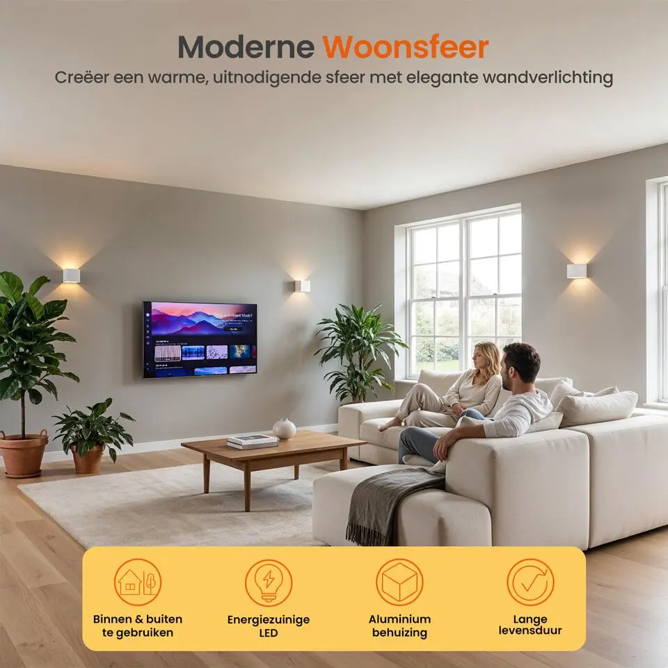 Goliving lamp �?Wandlamp - Buitenlamp - LED-verlichting waterdicht - 10x10x10 cm