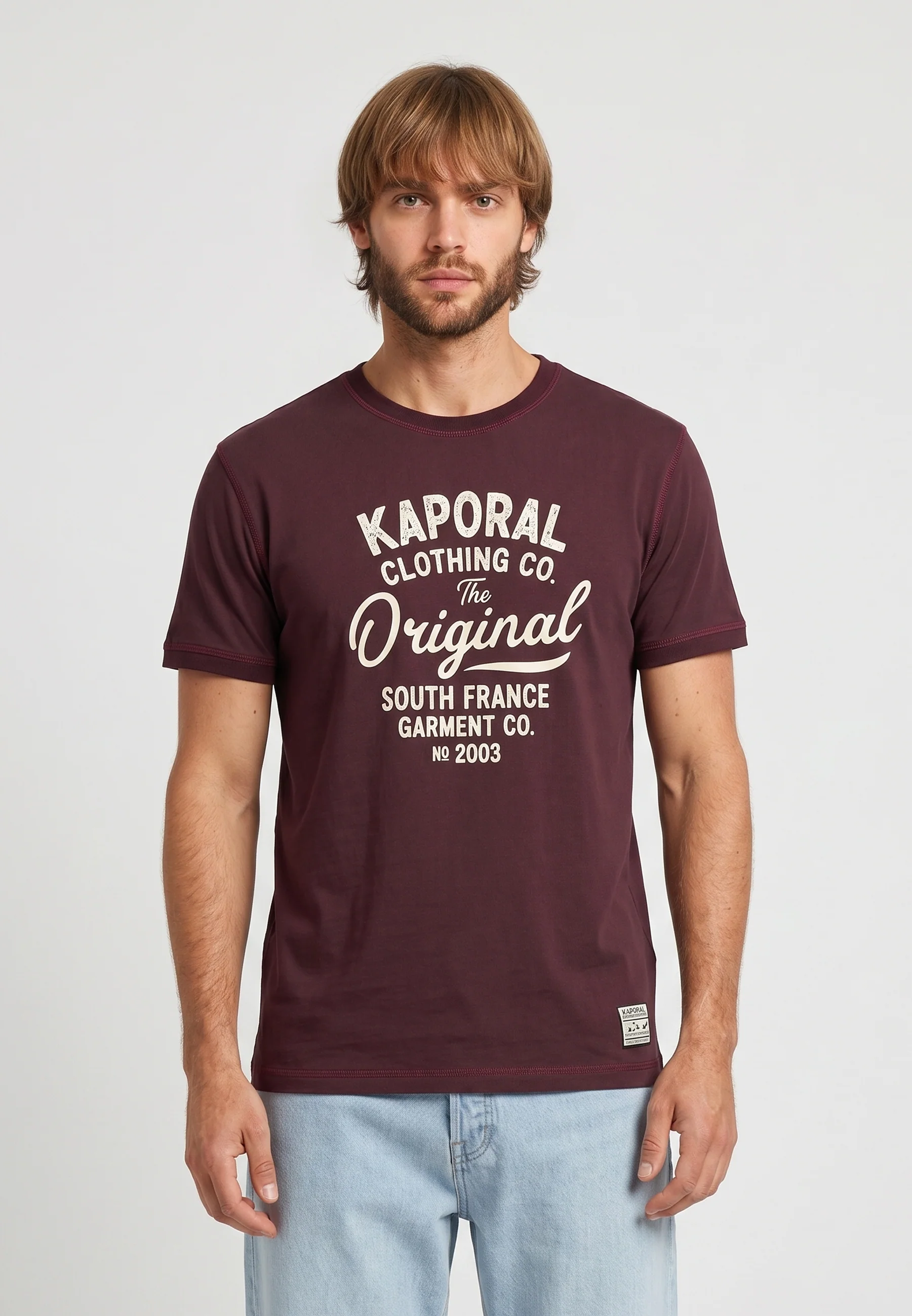 T-shirt bordeaux en coton KIGA