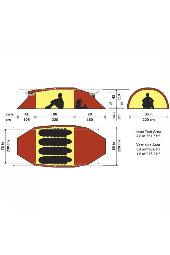 Hilleberg Kaitum GT 4-Persoons Tunneltent