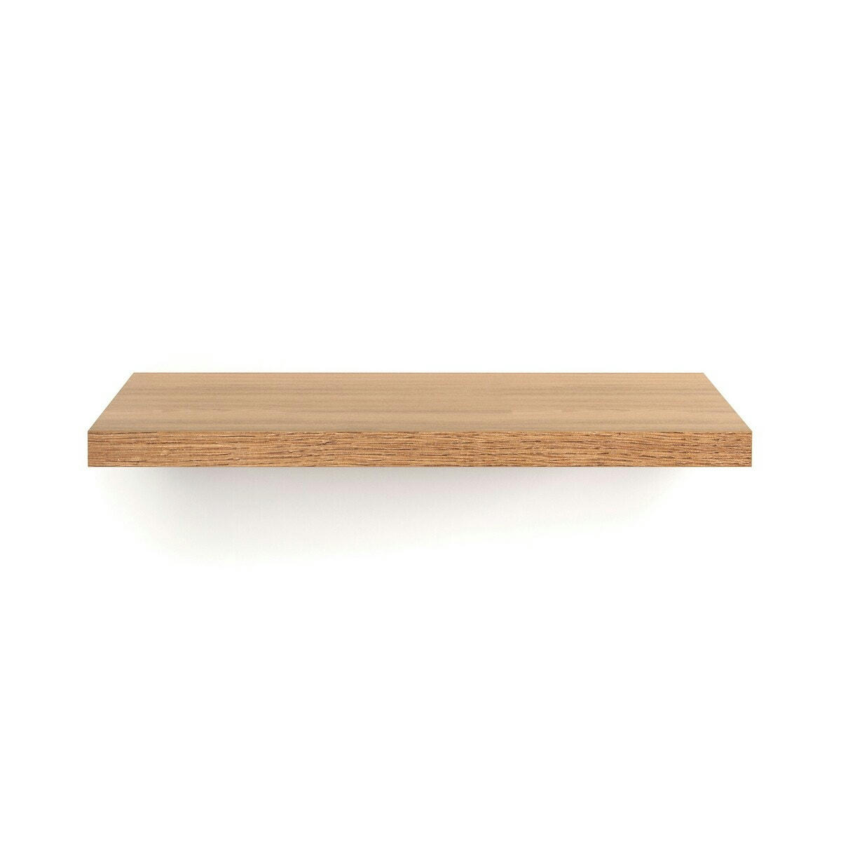 Tablette murale plaquée chêne, 60 cm, Biface