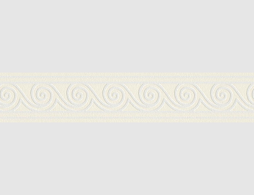 Tapetenborte Vinyl Wellenoptik Beige