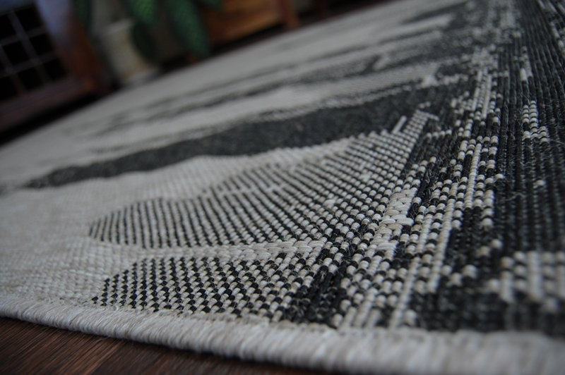 DYWAN SZNURKOWY SIZAL FLOORLUX 20240 srebrny / czarny 200x290 cm