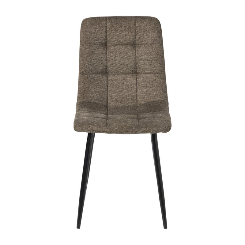 Eetkamerstoel chenille - bruin - 90x53.5x44.5 cm