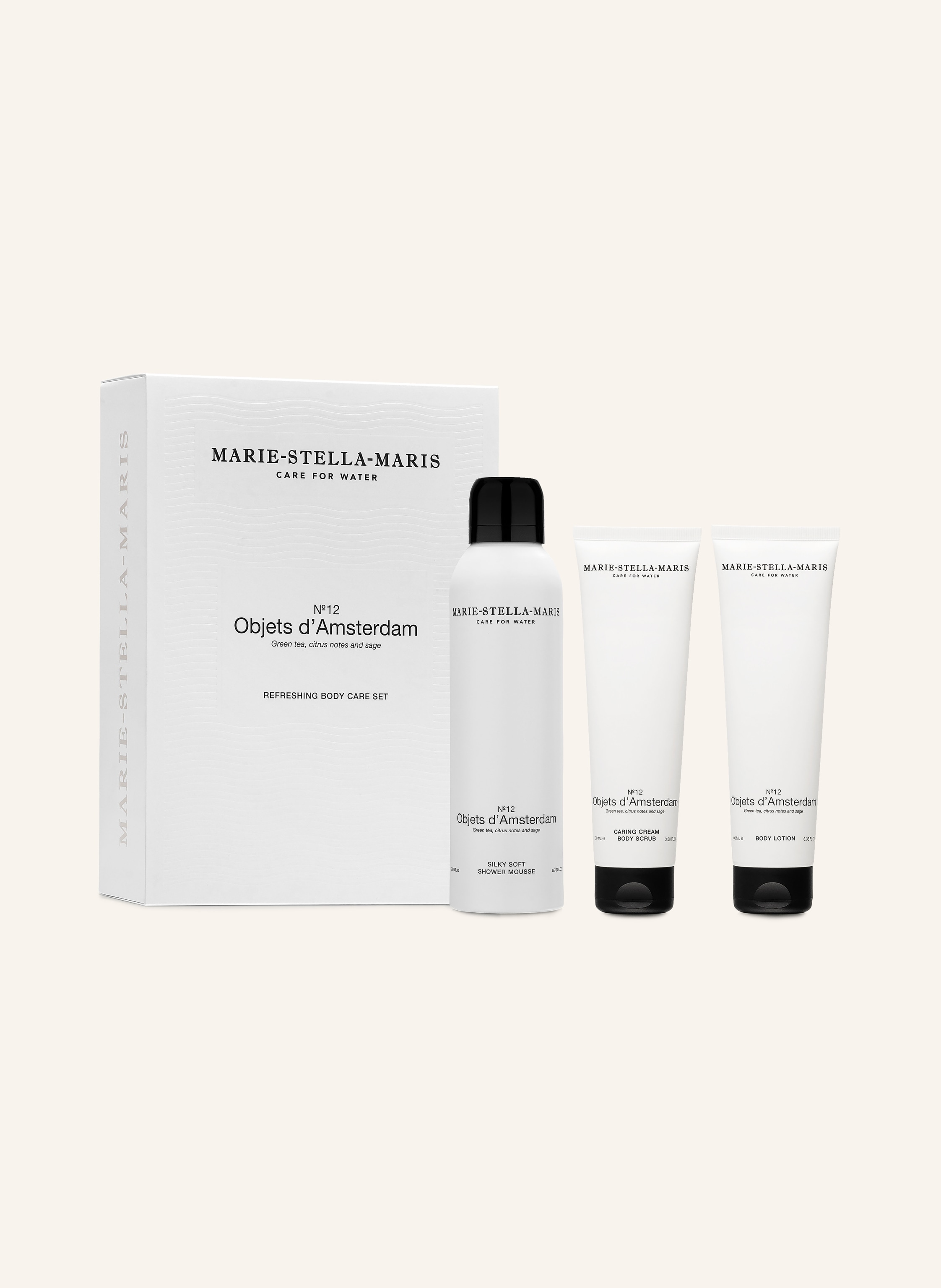 MARIE-STELLA-MARIS Pflege-Set OBJETS D'AMSTERDAM: Duschmousse, Körperpeeling, Bodylotion