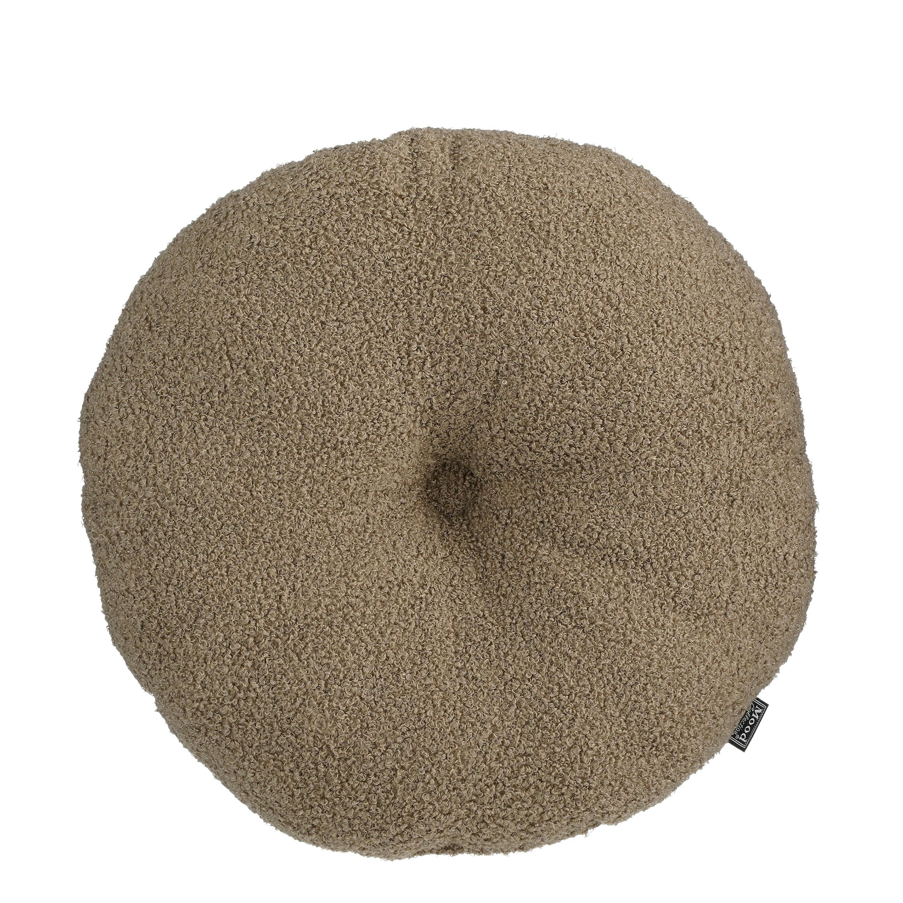 NADINE - Coussin en polyester recyclé marron clair D40