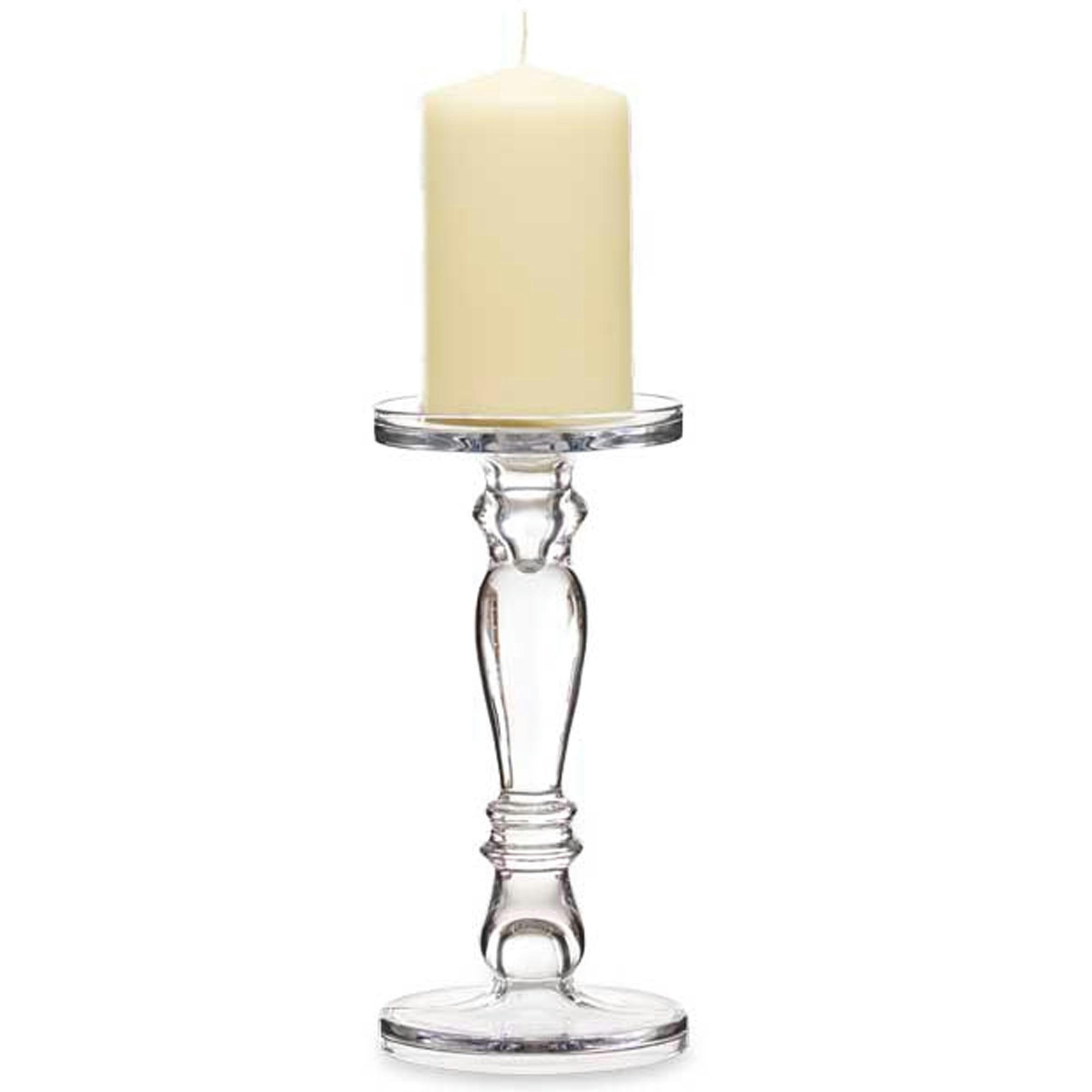 - Chandelier porte bougie en verre taillé 13x13x28cm