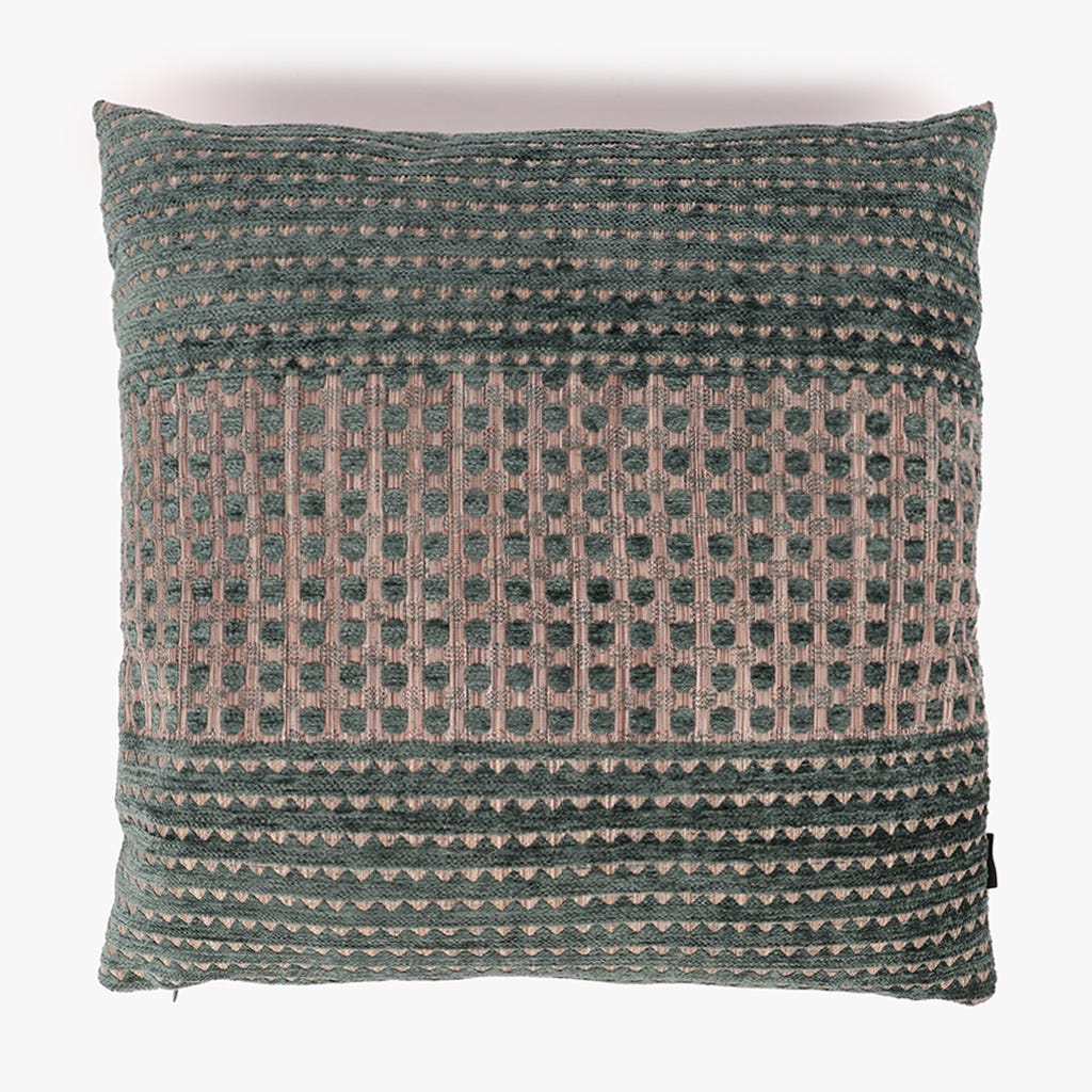 Capa de Almofada Chenile Círculos Verde 60x60 INDIE