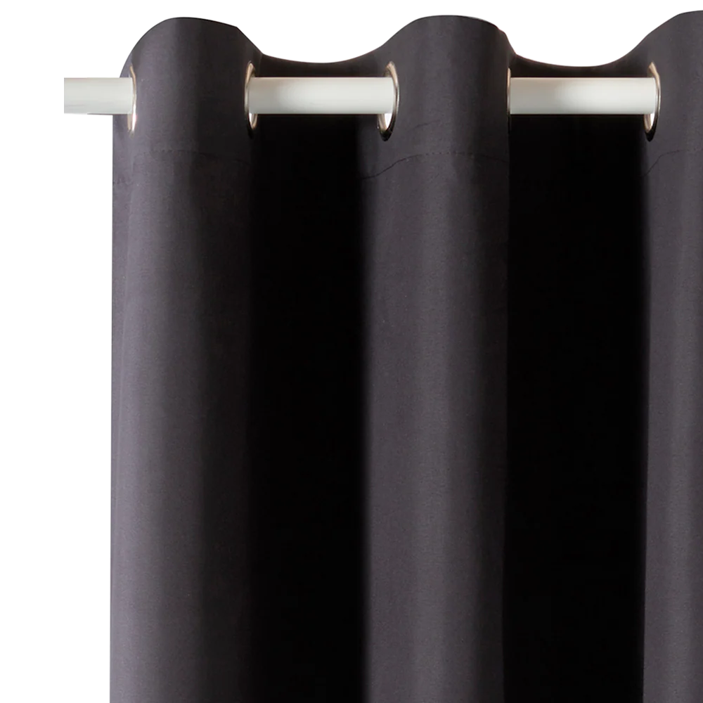 Rideau 100% occultant MANN coloris noir 140 x 260 cm