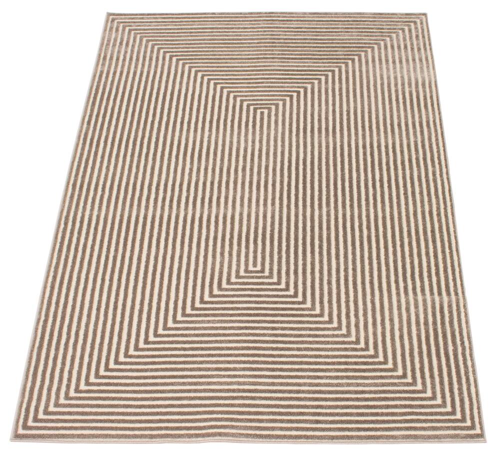 ECARPET Trona Indoor Geometric Area Rug, Taupe, Assorted Sizes