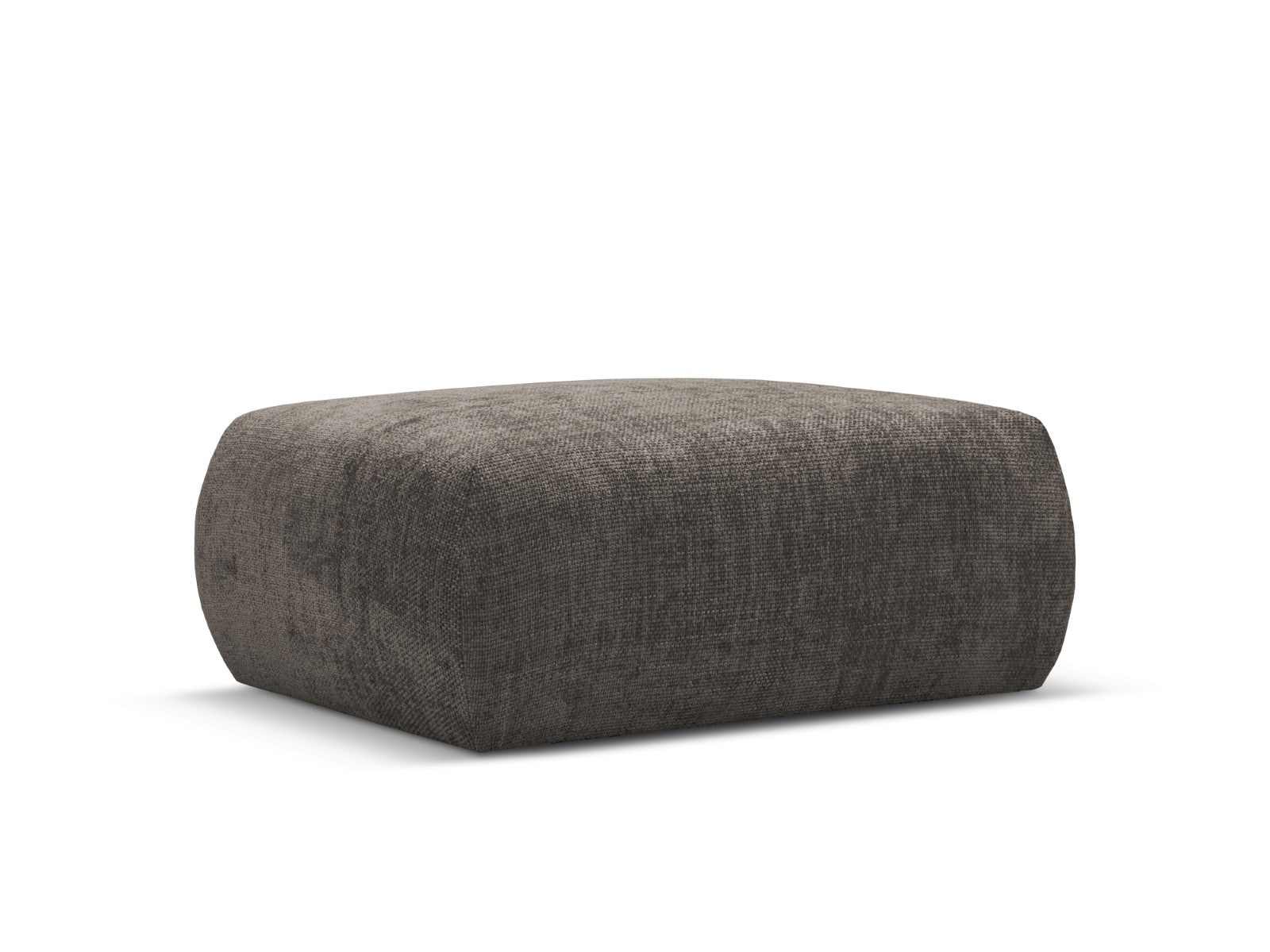 Cosmopolitan Design Poef Matera chenille, grijs - 68x86x40cm