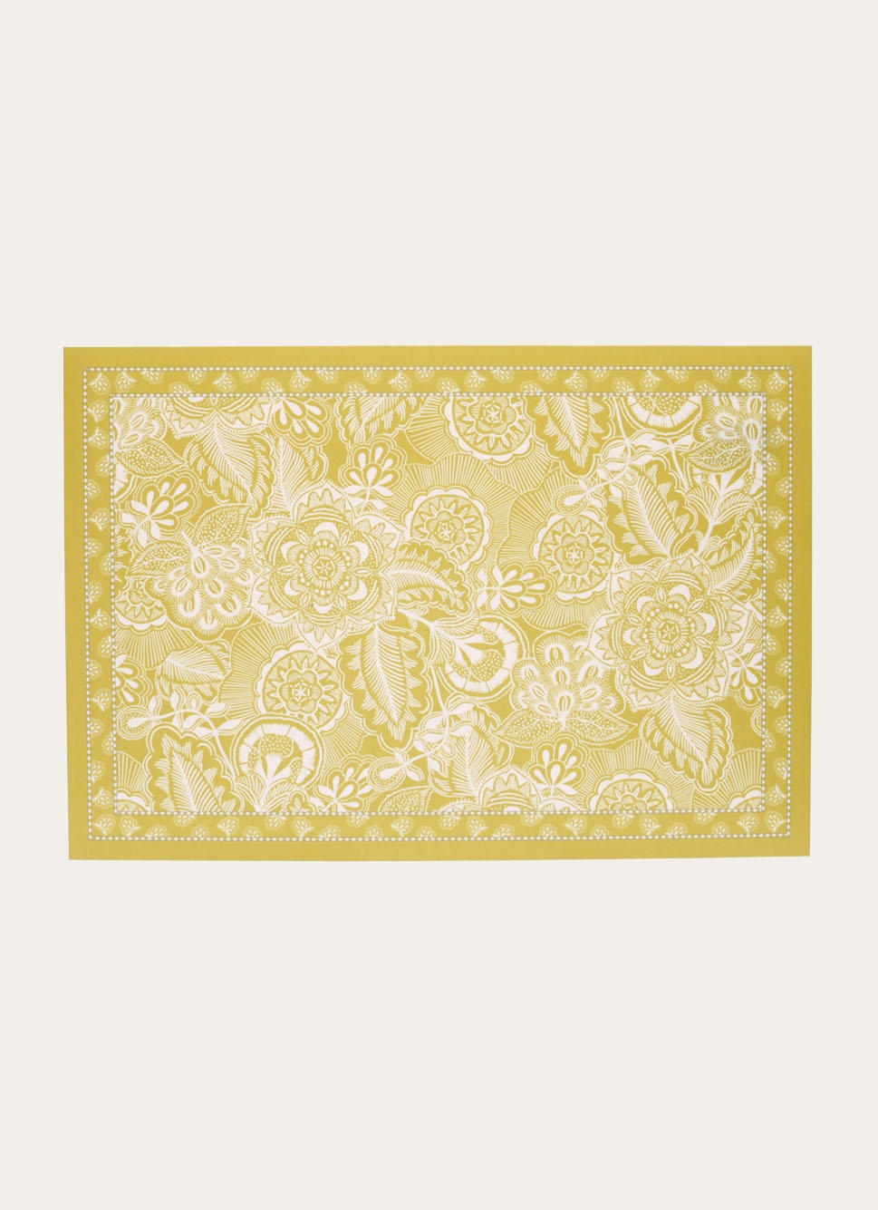 SET DE TABLE PLASTIFIÉ – MOTIF STYLE BANDANA VERT ANIS