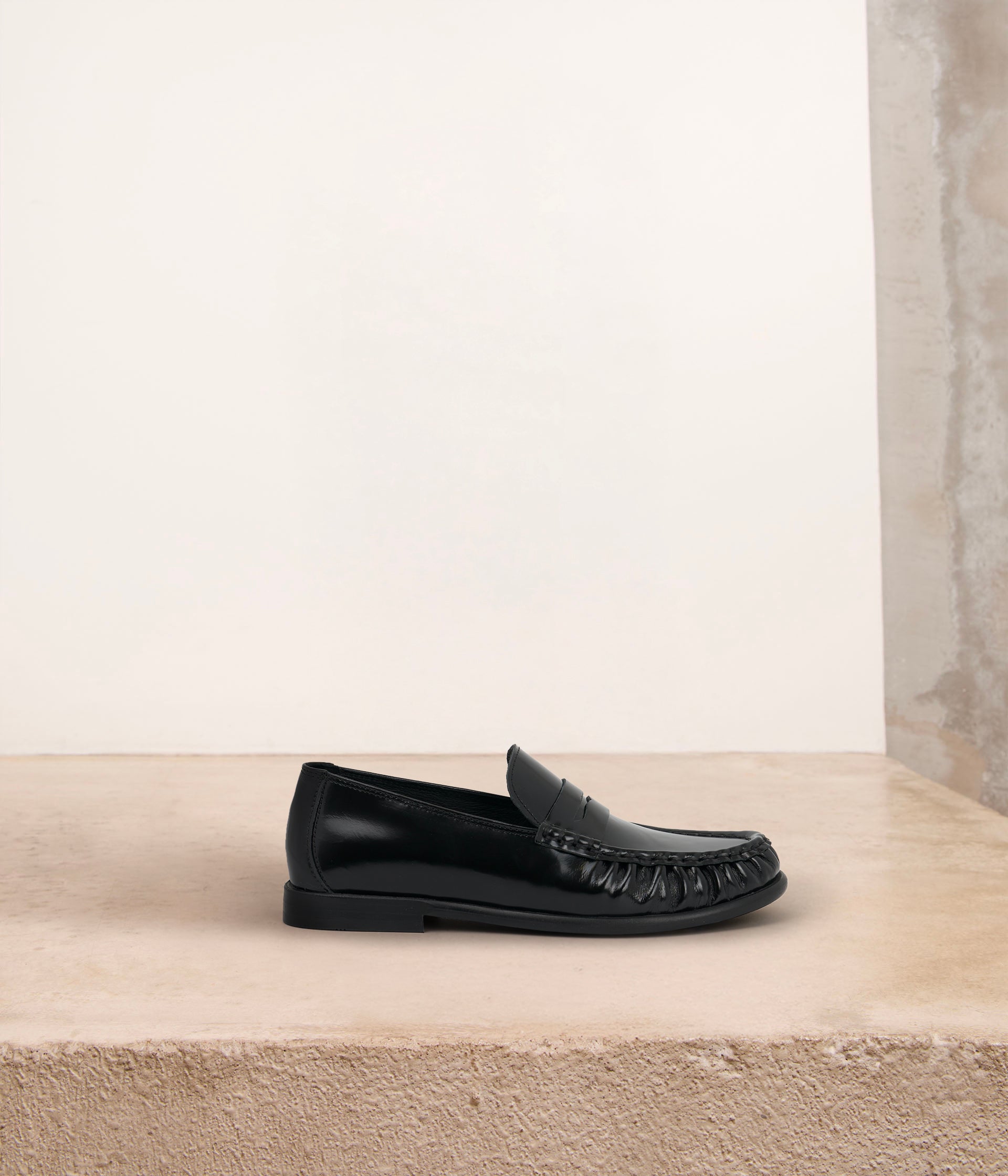 Mocassins en cuir noir Jackson