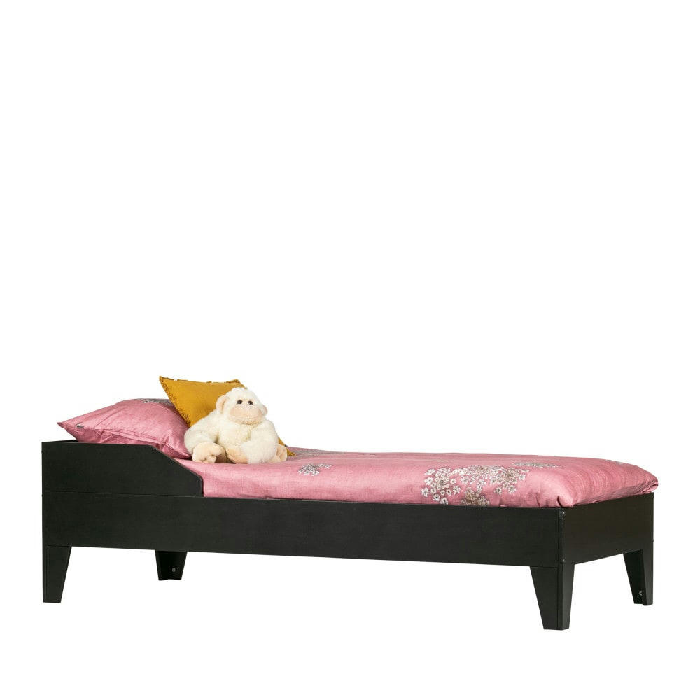 DIAN - Cadre de lit pour enfant 90x200 en pin massif noir