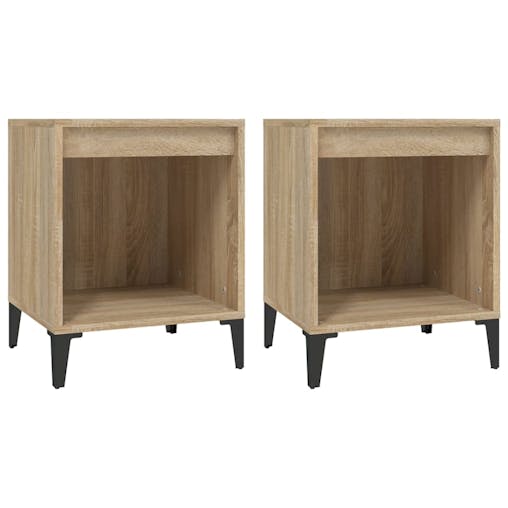 NNEVL Bedside Cabinets 2 pcs Sonoma Oak 40x35x50 cm