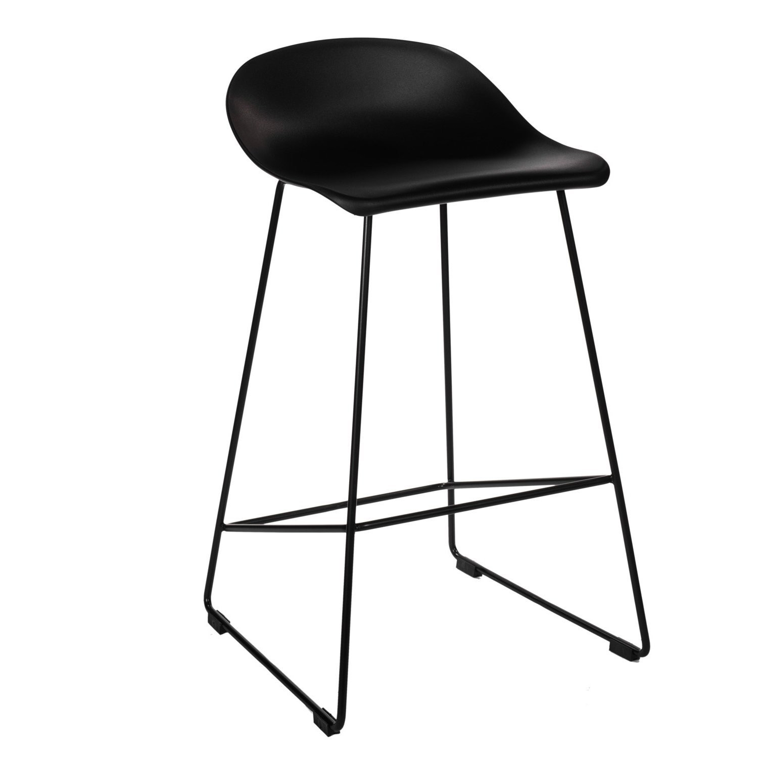 KRZESŁO BAROWE CZARNE Molly High HOKER 75 cm