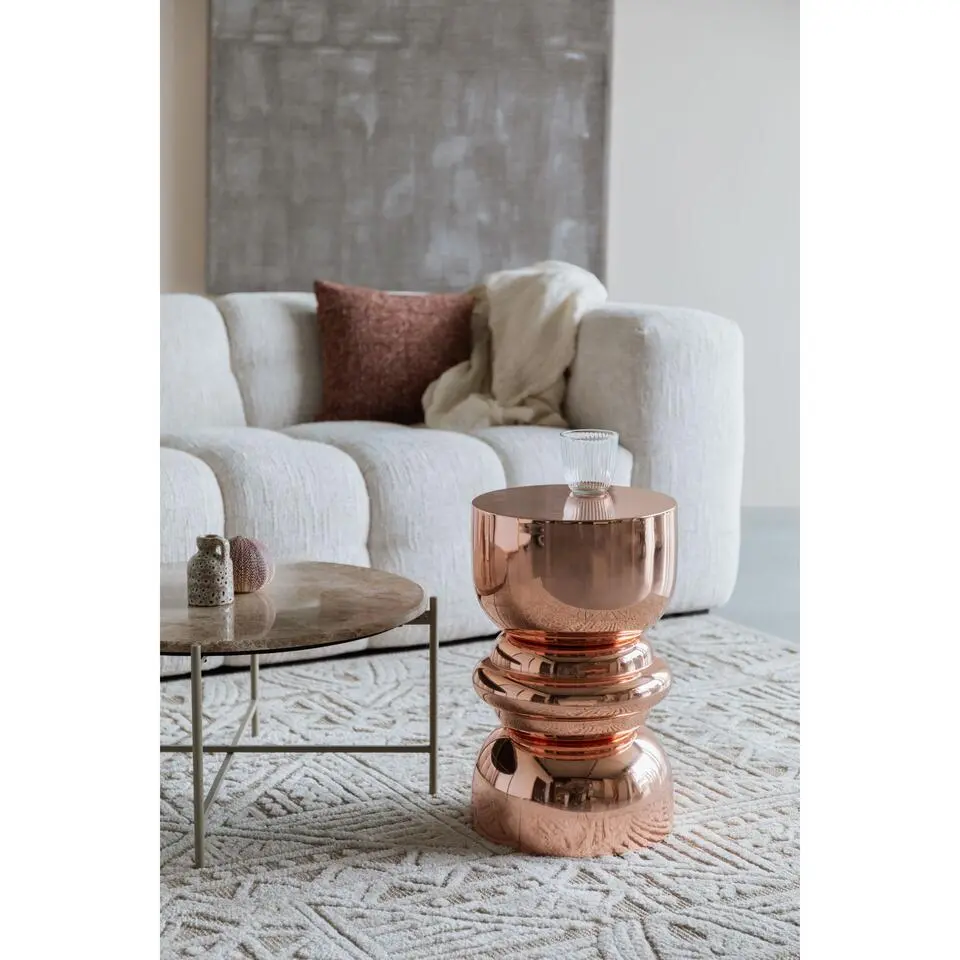 Housecraft Kinga Bijzettafel Rond 29.50 cm Koper