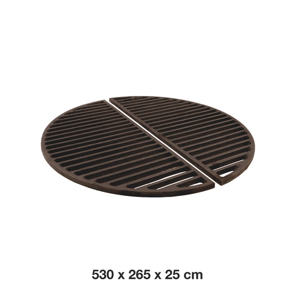 Grillrost »Kamal«, ⌀ 52 cm, 2 Halbkreis-Roste, Gusseisen