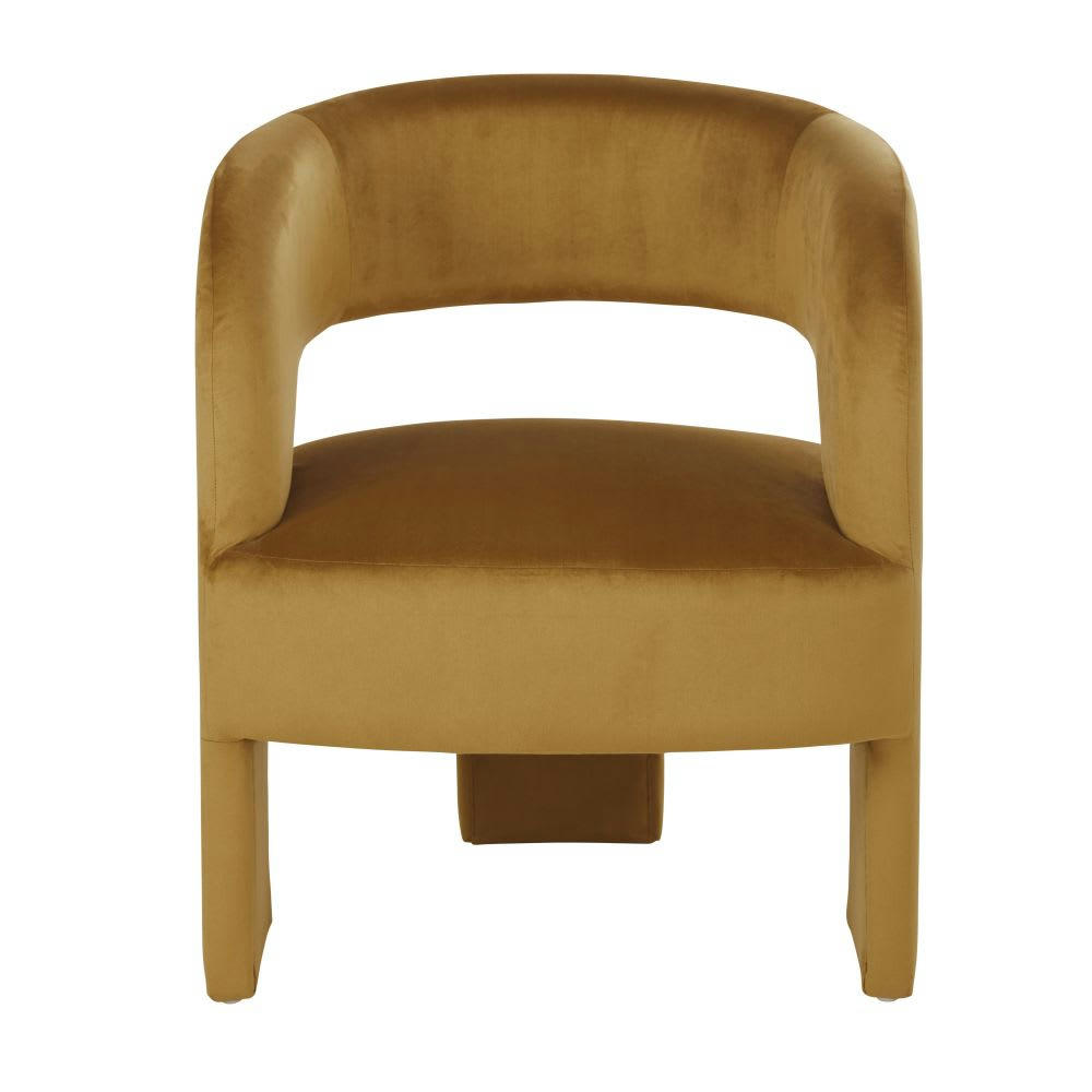 Sheep - Fauteuil tripode en velours ocre