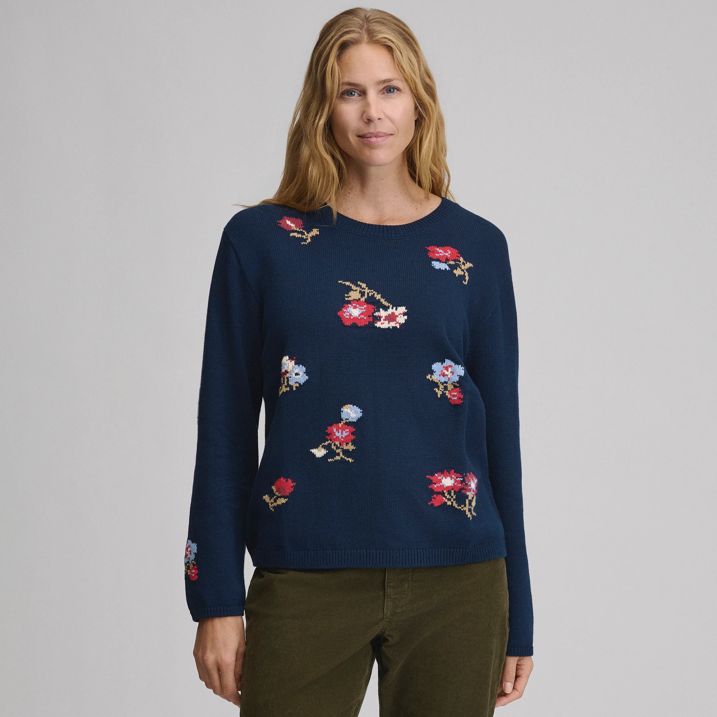 Women's Floral Crewneck Sweater