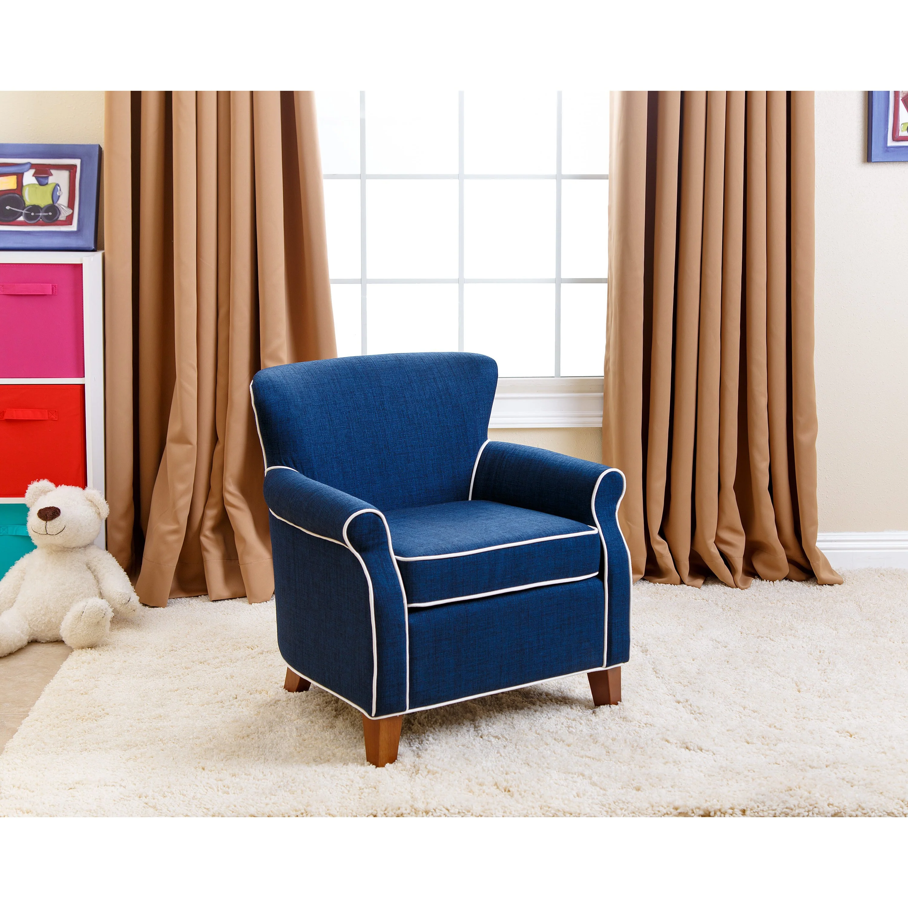 Abbyson Kids Sylvia Navy Blue Chair