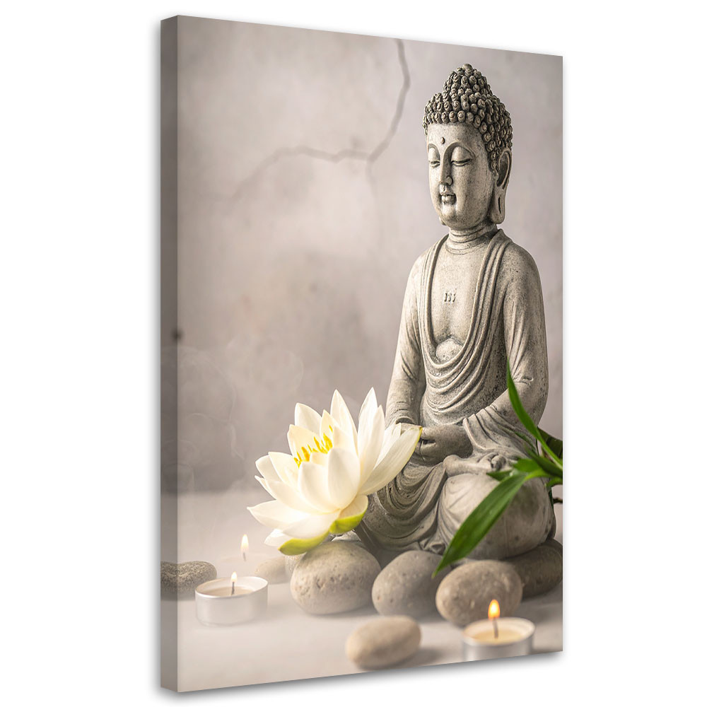 Obraz do salonu sypialni kuchni biura, Budda kamienie zen spa 20x30