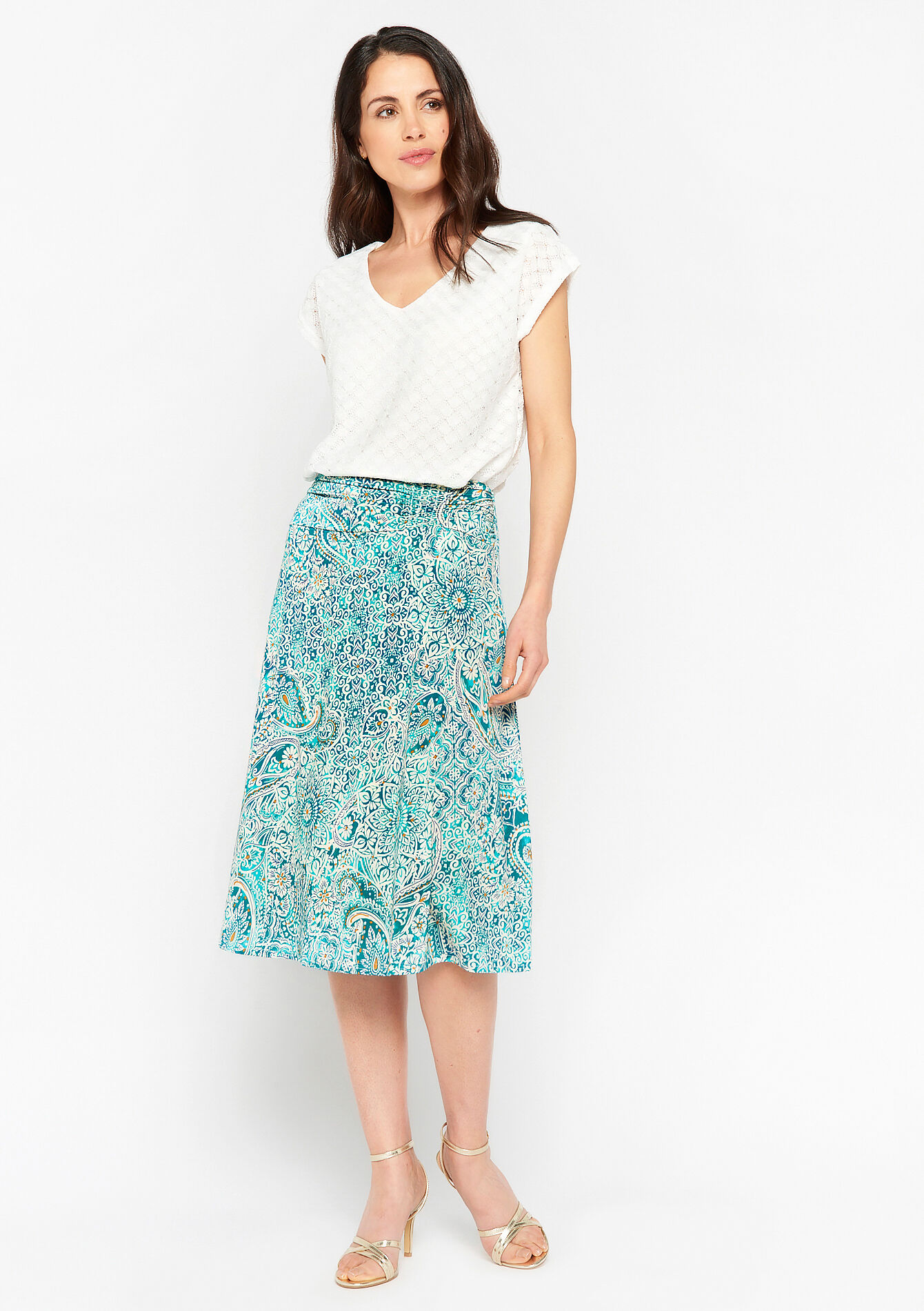 Midirok met paisleyprint