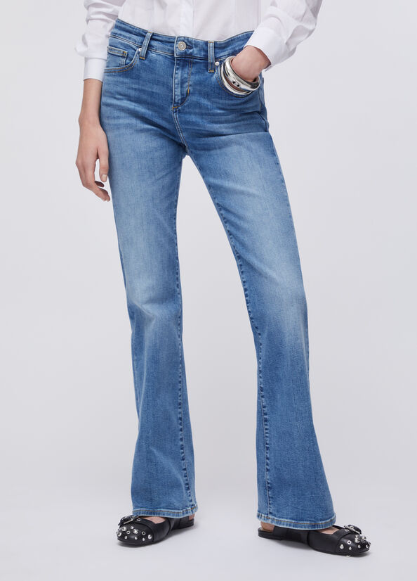 Jeans bootcut a vita alta