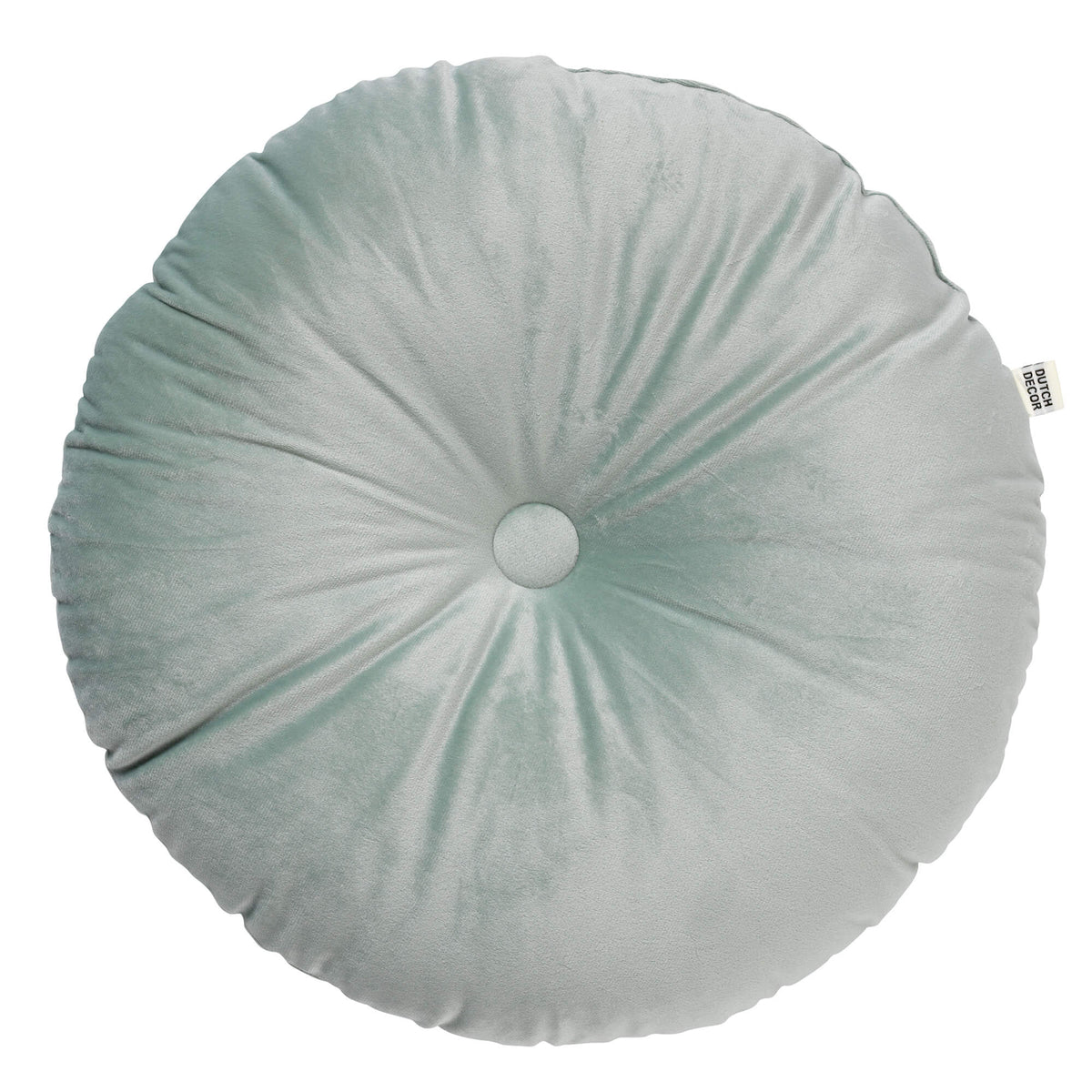 OLLY - sierkussen Ø38 cm - rond velvet - Jadeite - groen