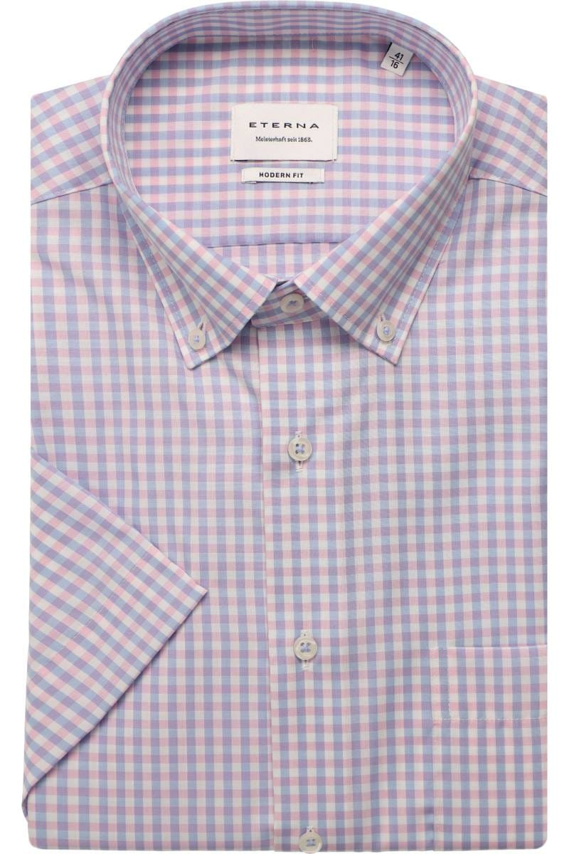ETERNA Modern Fit Hemd rosa, Kariert