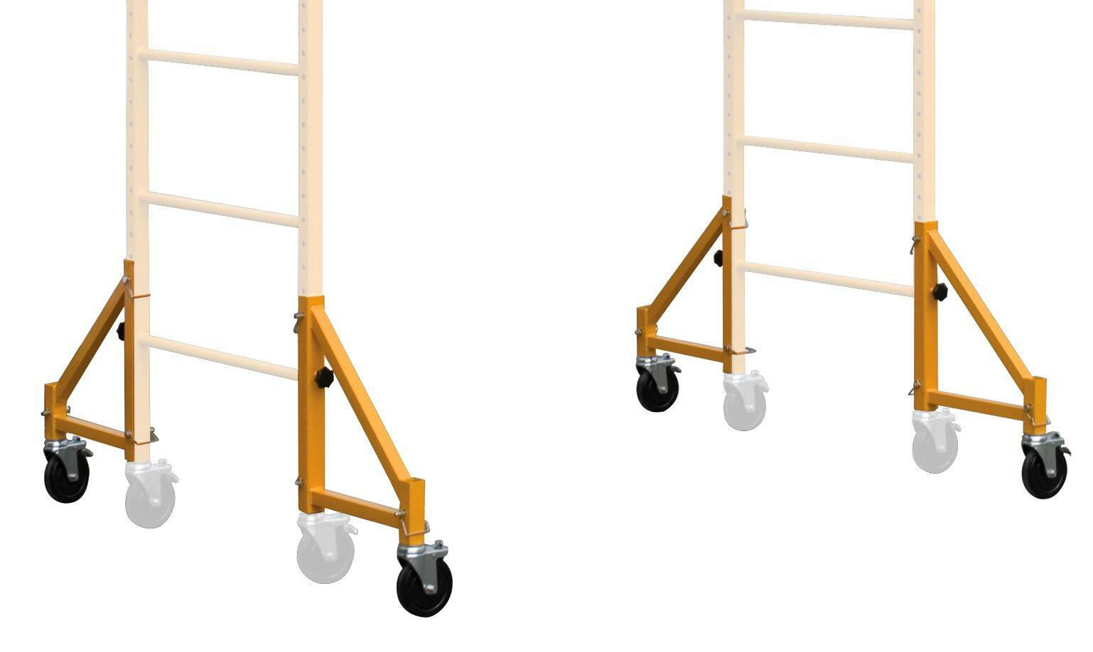 MetalTech Baker Scaffolding Safety Accessory Outriggers with Castors, 4-pk, 14-in