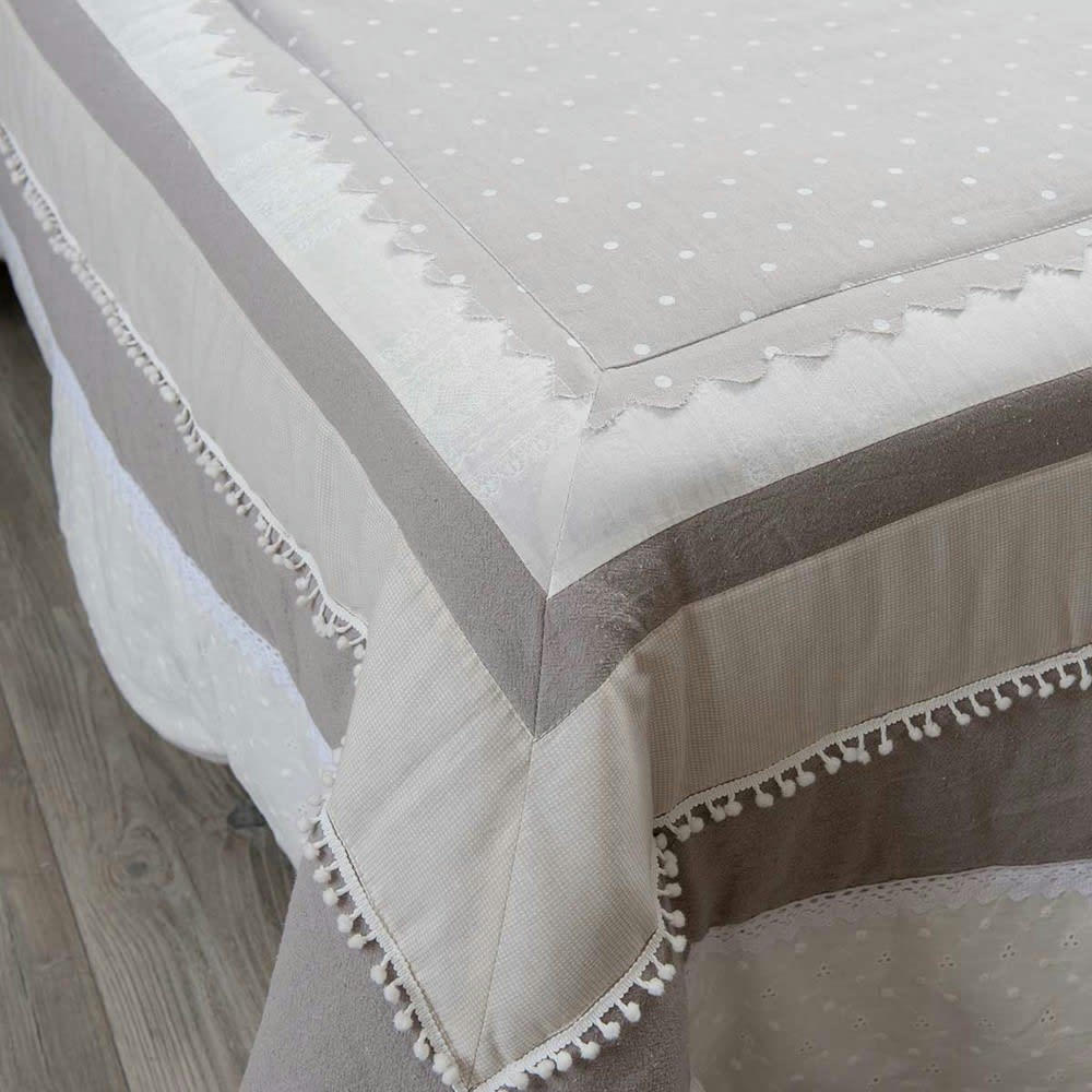 Bérénice - Boutis en coton motifs à rayures 240x260