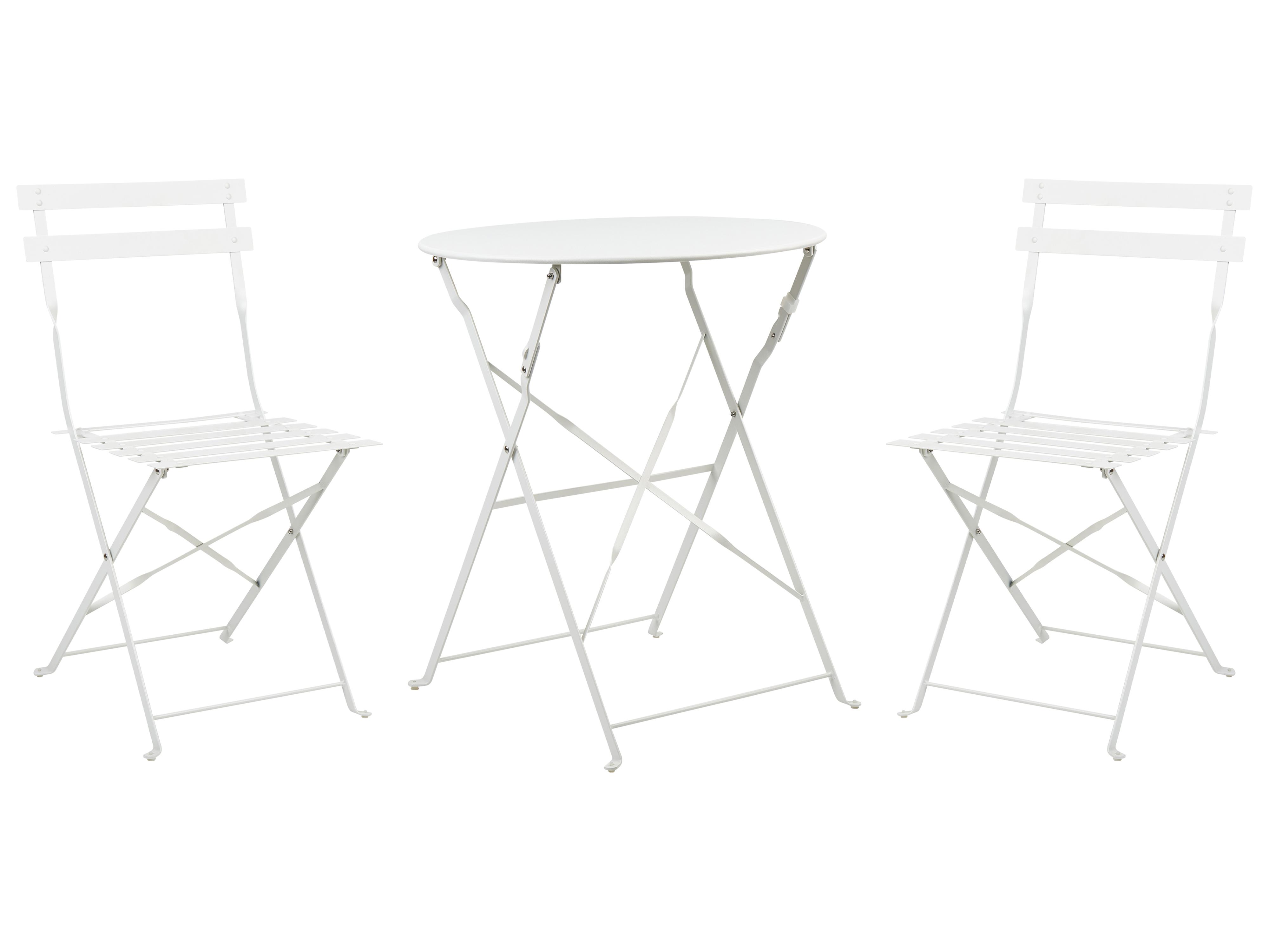 Bistro Set Folding FIORI Metal White
