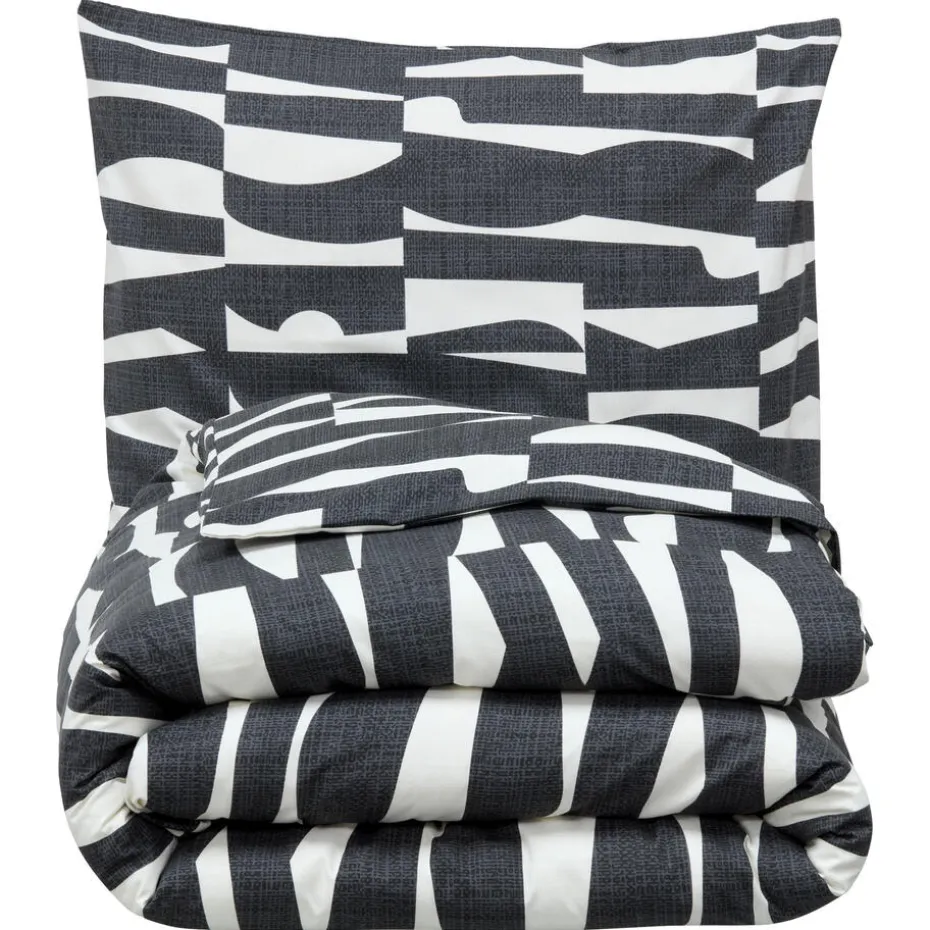 Kwantum Dekbedovertrekken | Beddengoed | Dekbedovertrek Flanel Ozzie Zwart Wit 140×220 Cm 140X220CM