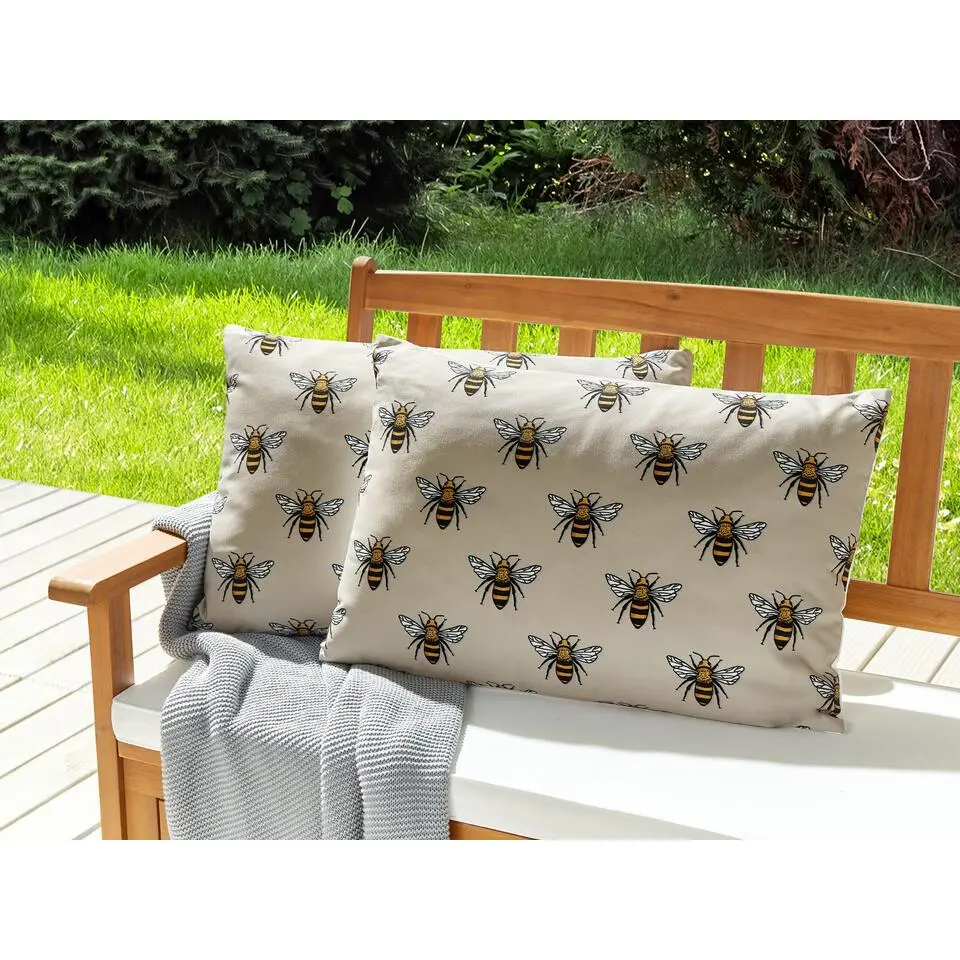 CANNETO - Tuinkussen set van 2 - Beige - 40 x 60 cm - Polyester