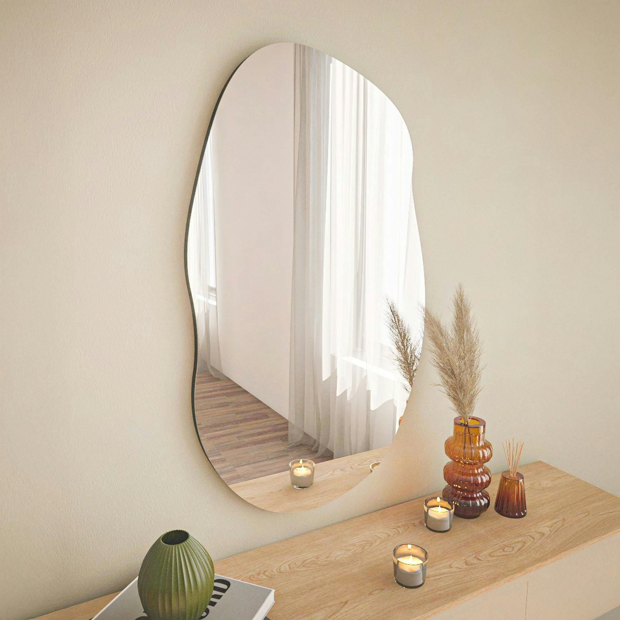 Miroir design organique forme libre 89 cm - mural CODY
