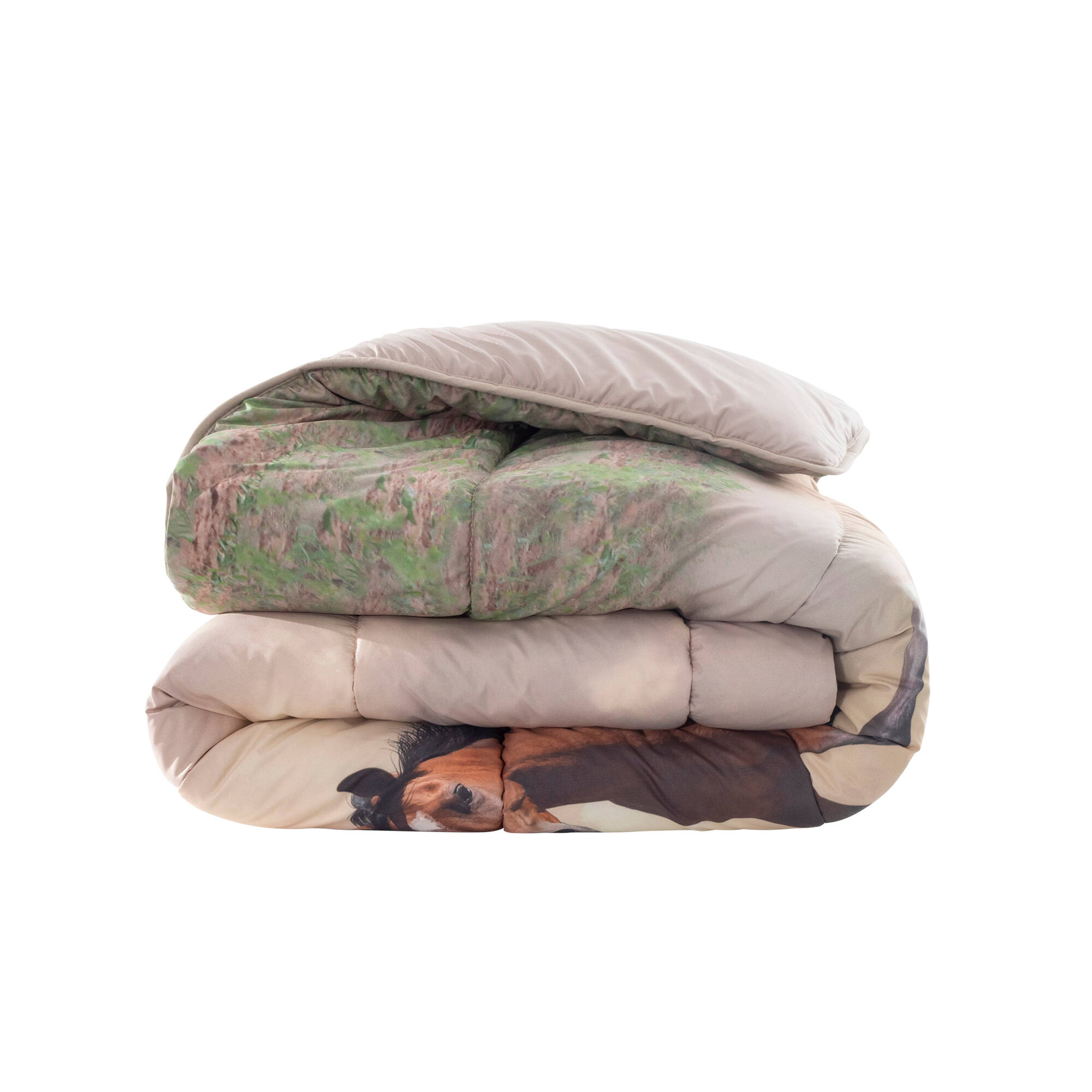 Couette microfibre impression photo chevaux 200g/m2