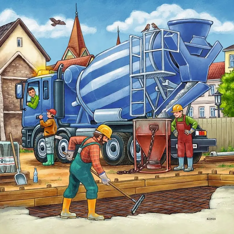 Puzzle 3er-Set Grosse Baufahrzeuge