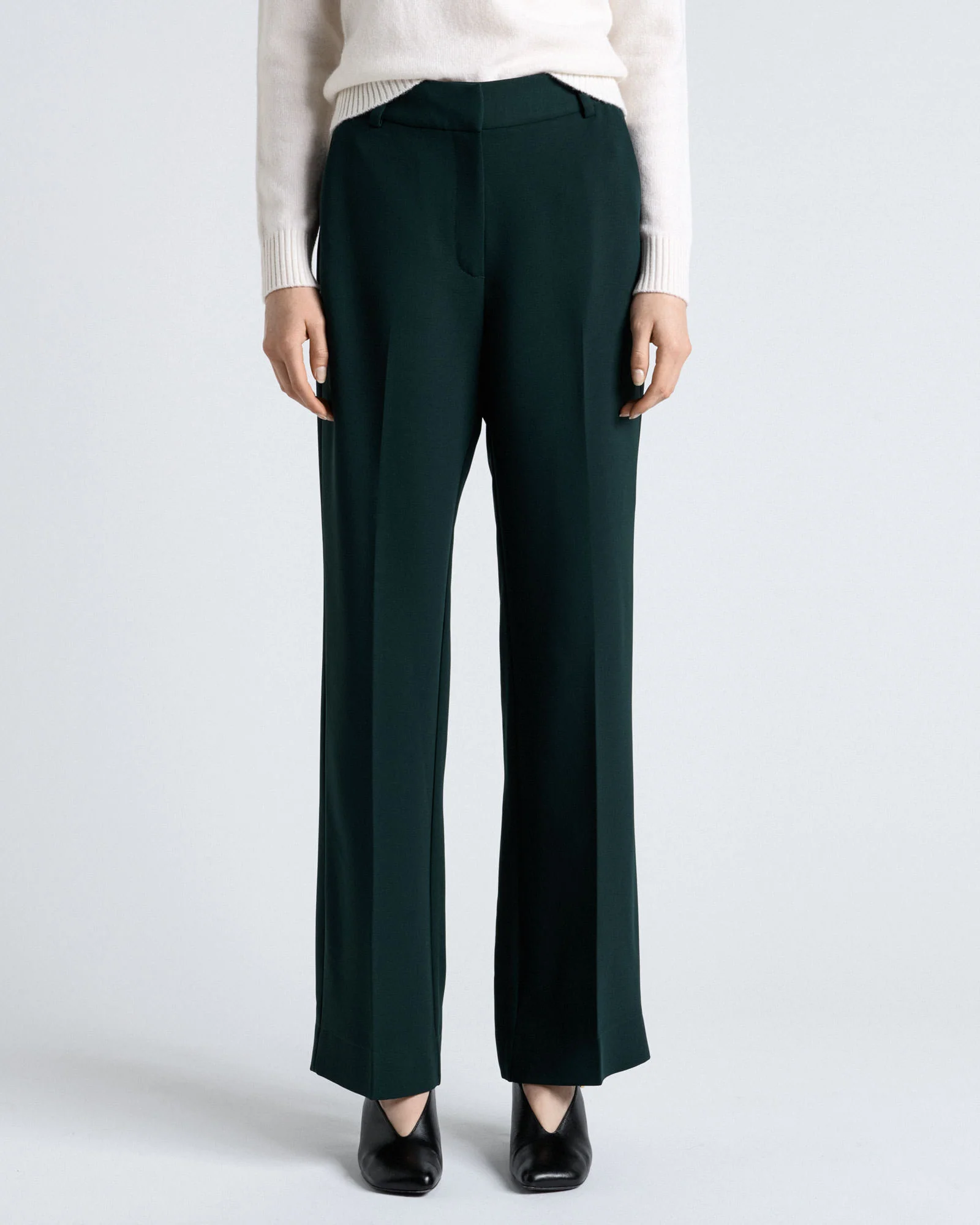 Jade Double Weave Boot Leg Pant