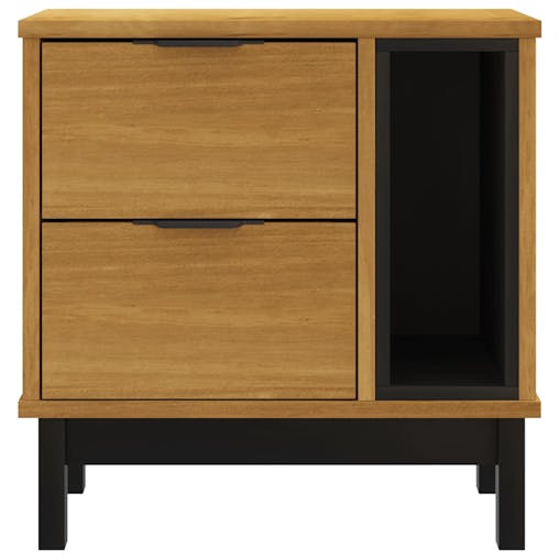 NNEVL Bedside Cabinet FLAM 49x35x50 cm Solid Wood Pine