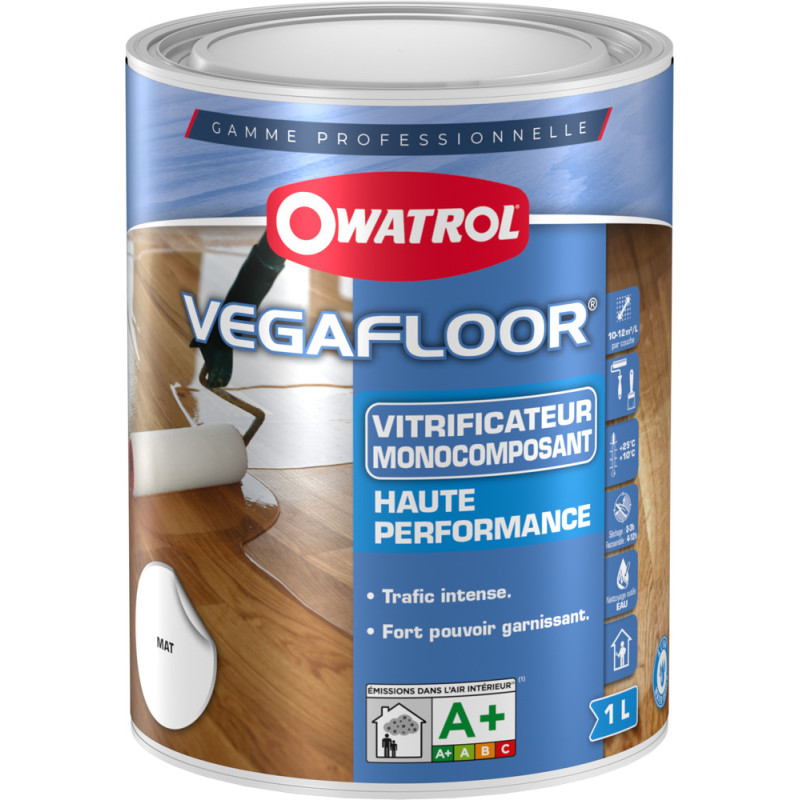 Vitrificateur pour parquet Vegafloor mat 1 L OWATROL